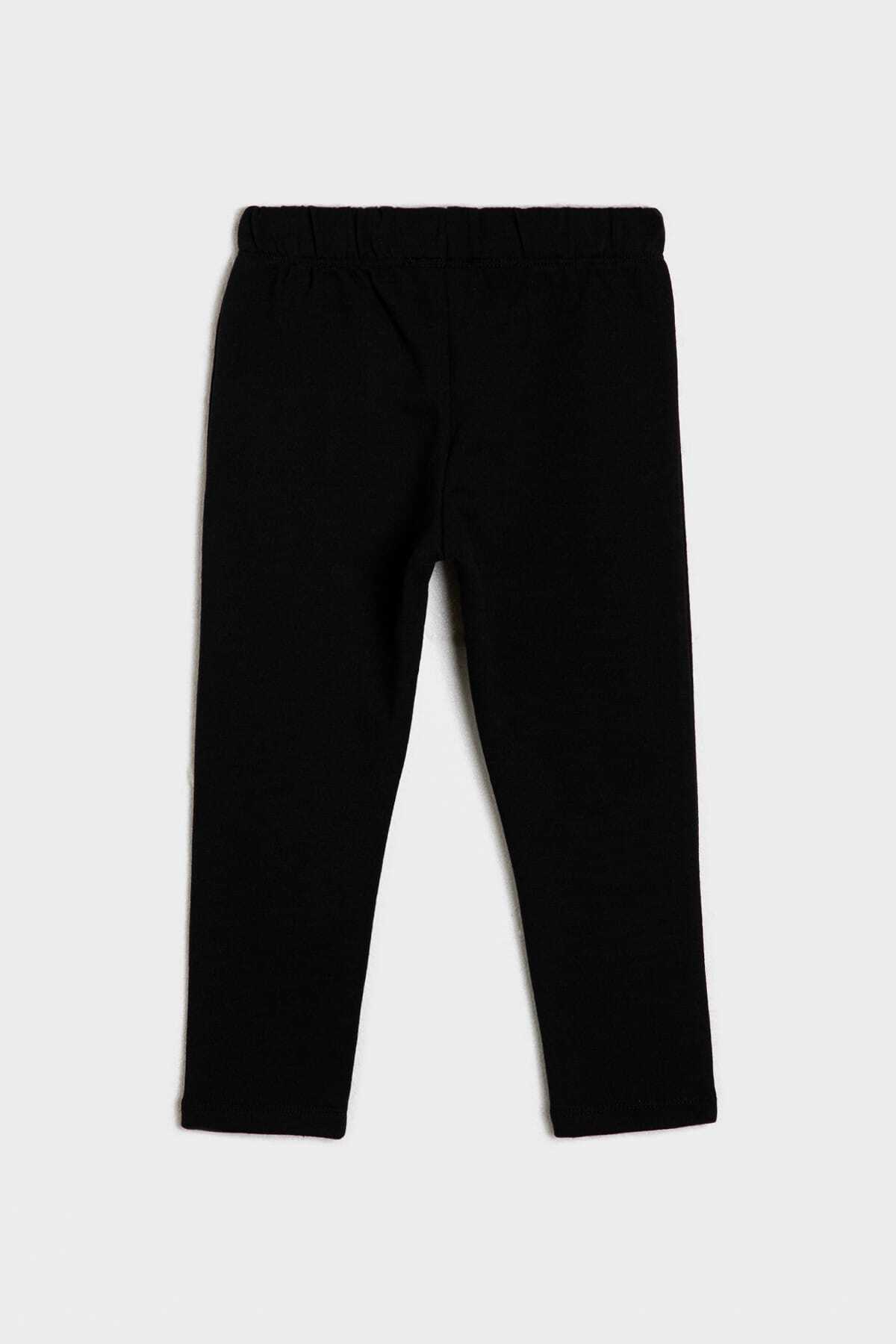 شلوار گرمکن پسرانه مشکی کوتونKoton | 0KKB48190OK اورجینال - تصویر 2