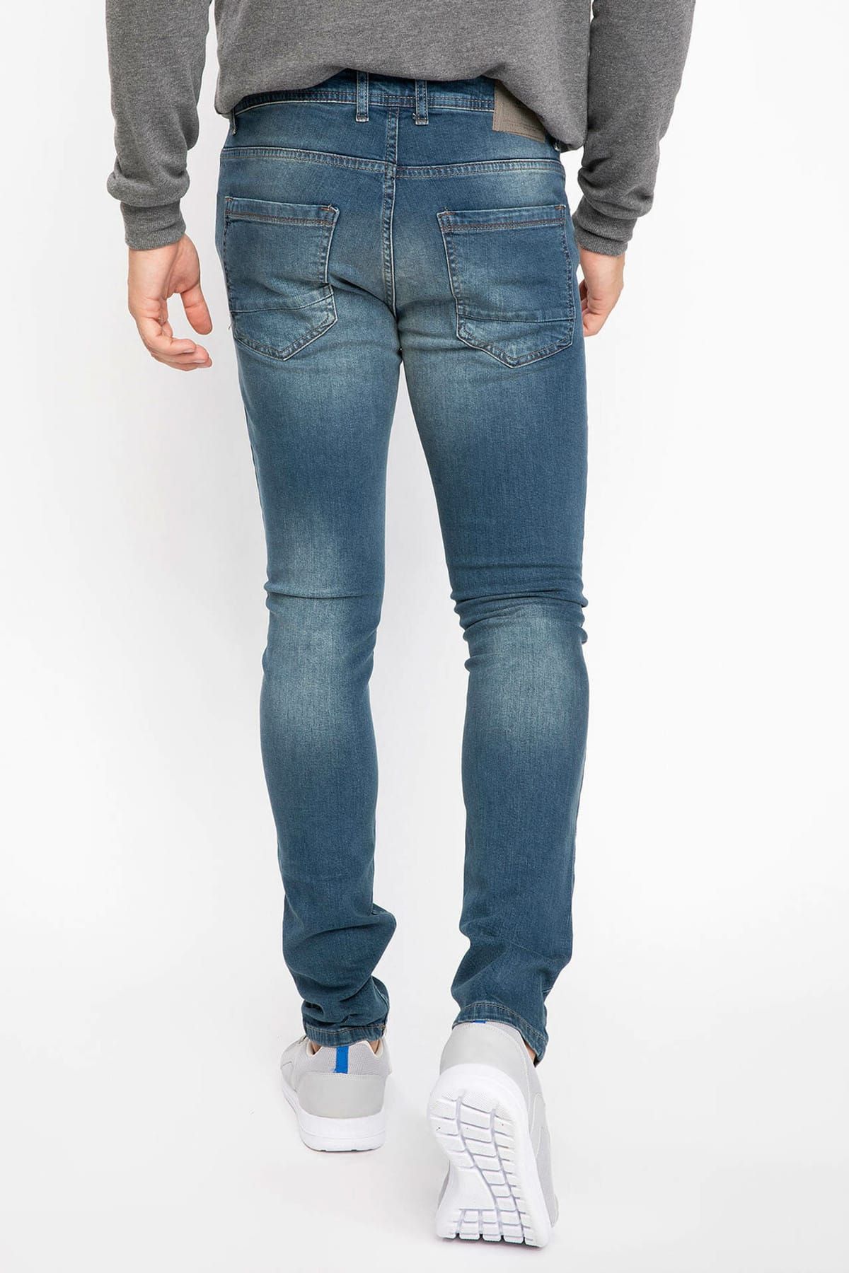 DeFacto-Green Skinny Fit Carlo Denim Trousers - J3911AZ.18AU.NM41 3