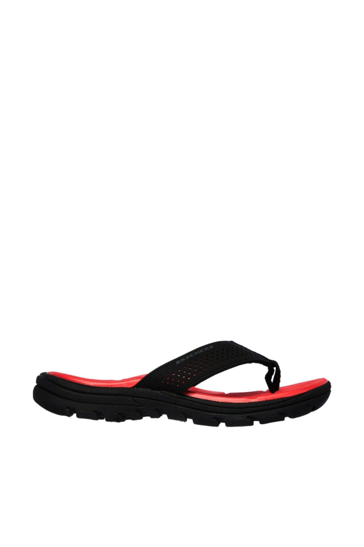 Boys Skechers (92224L) Supreme Black/Red Flip Flops 88O