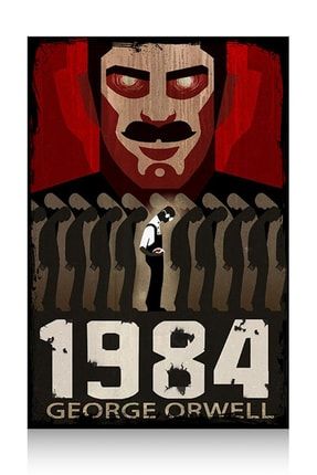 Mini Ahşap Tablo 1984 George Orwell 25X35Cm ufak-3427