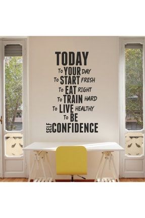 Today Self Confidence Yazı Dekoratif Duvar Sticker ARKSN000430