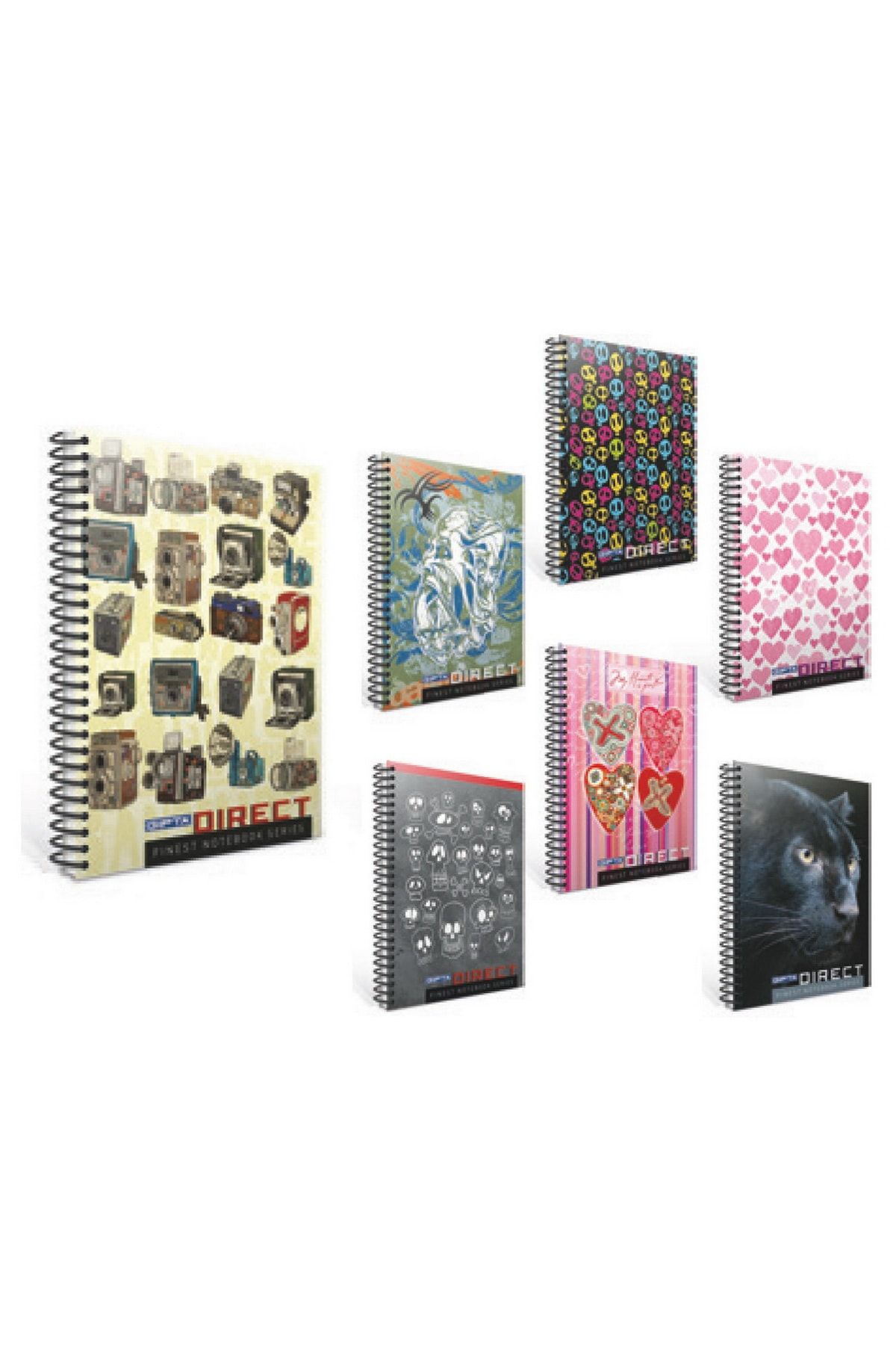 Gıpta-Direct A4 40 Sheets Checked Cardboard Kpk Spiral Notebook (2285) 1