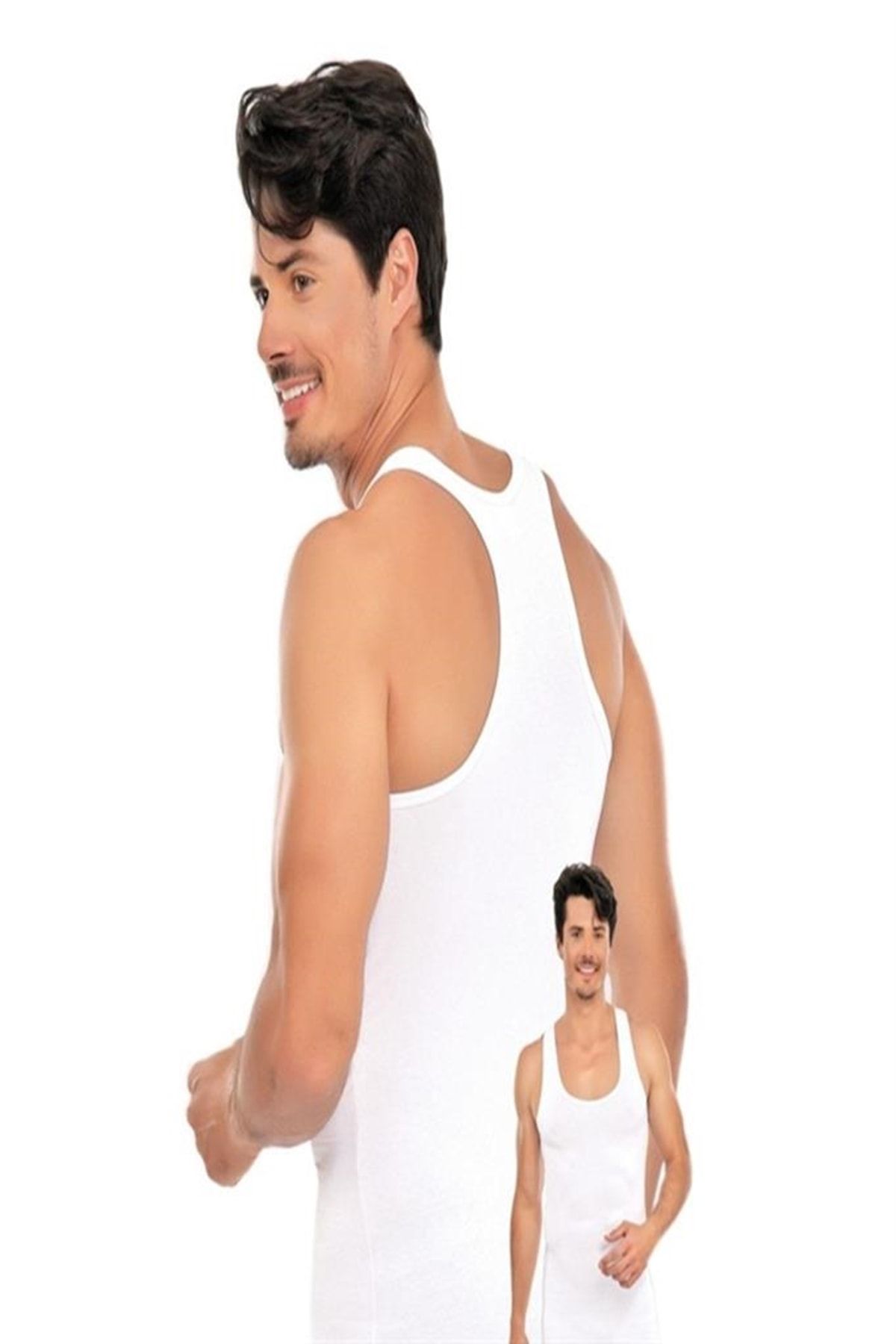 Tutku-Men's White Athlete Rambo Athlete 2 Pack 100% Cotton 2