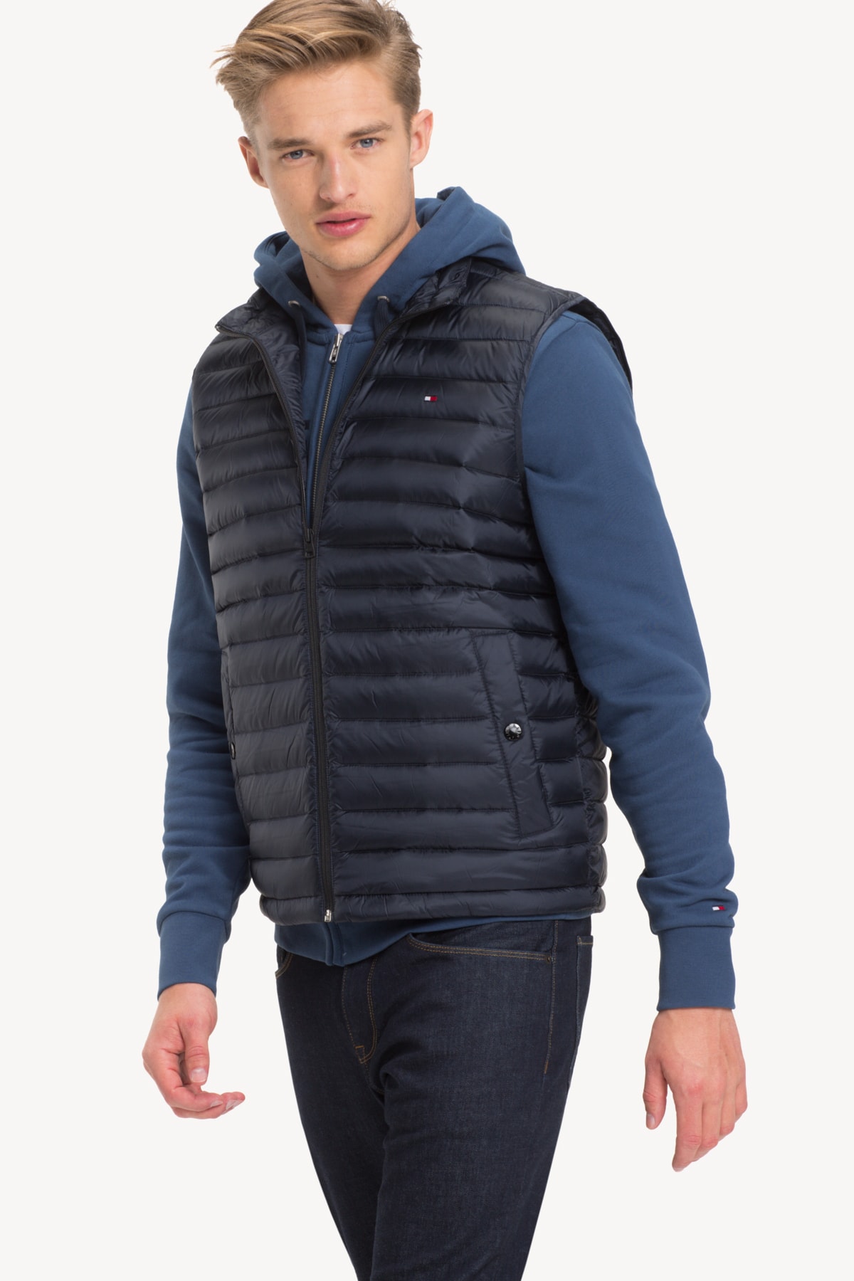 تامی هیلفیگر جلیقه مردانه Core Lw Packable Down جلیقه مردانه MW0MW06557