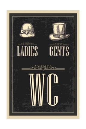 Wc Tuvalet Retro Vintage Ahşap Poster 2030050