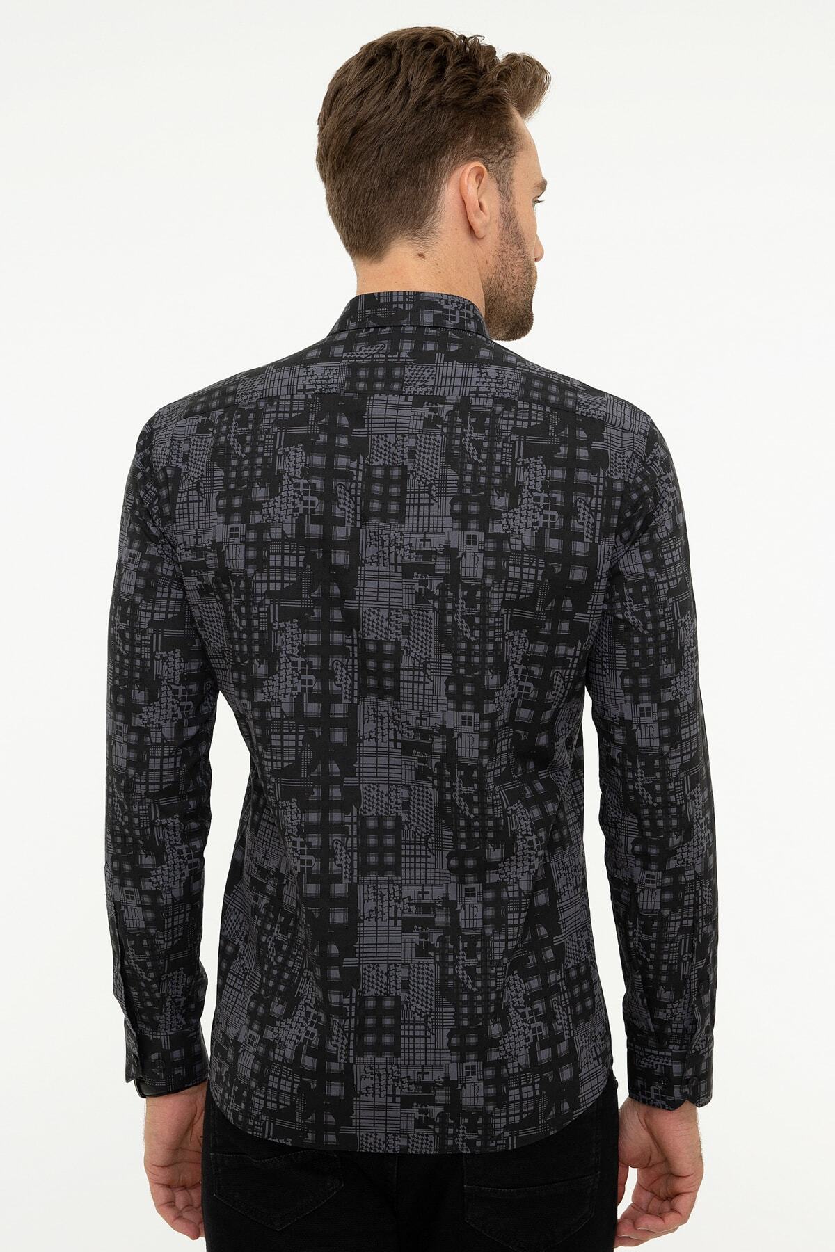 پیراهن مردانه مشکی پیرکاردین | G021GL004.000.861971 اورجینال - تصویر 3