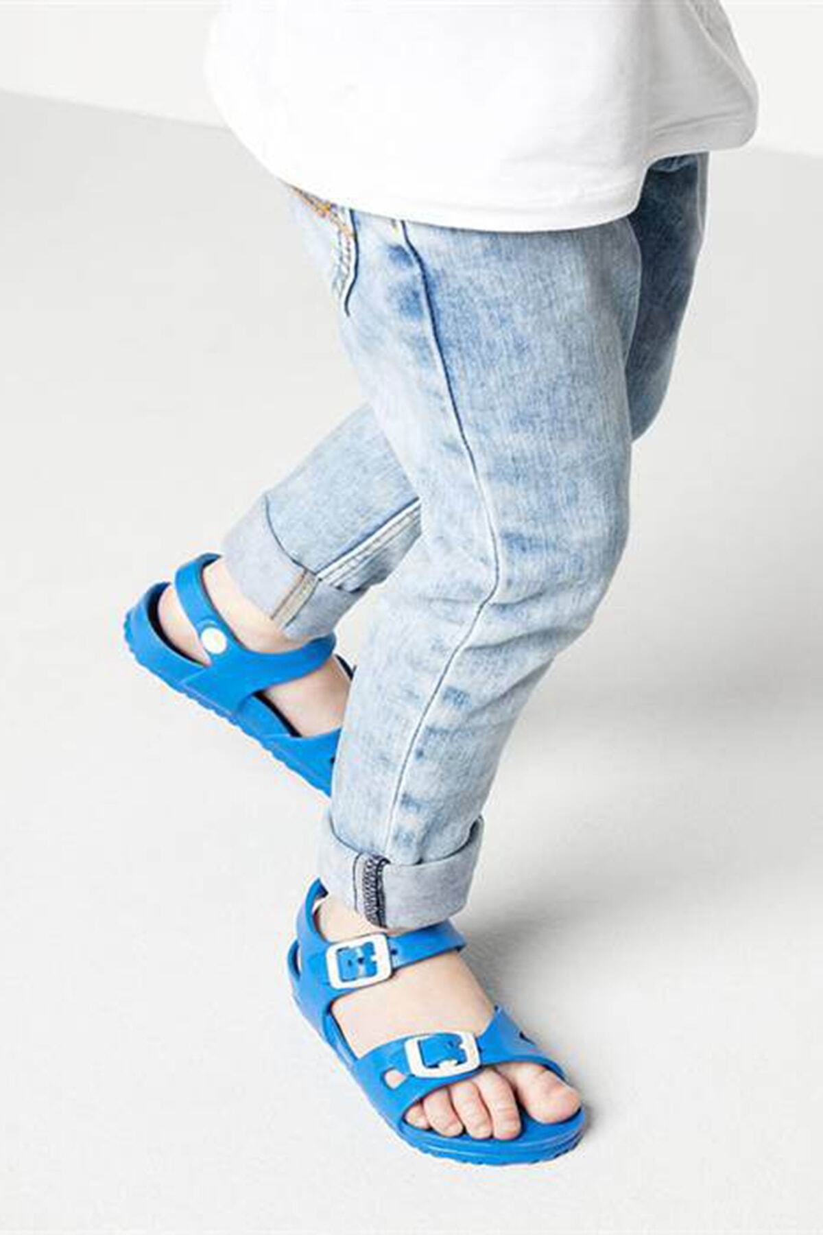 دمپایی بیرکن استاک پسرانه اوا آبی  راسته      Daily/روزانه | Birkenstock 1003535_SCUBA BLUE DE - تصویر 8