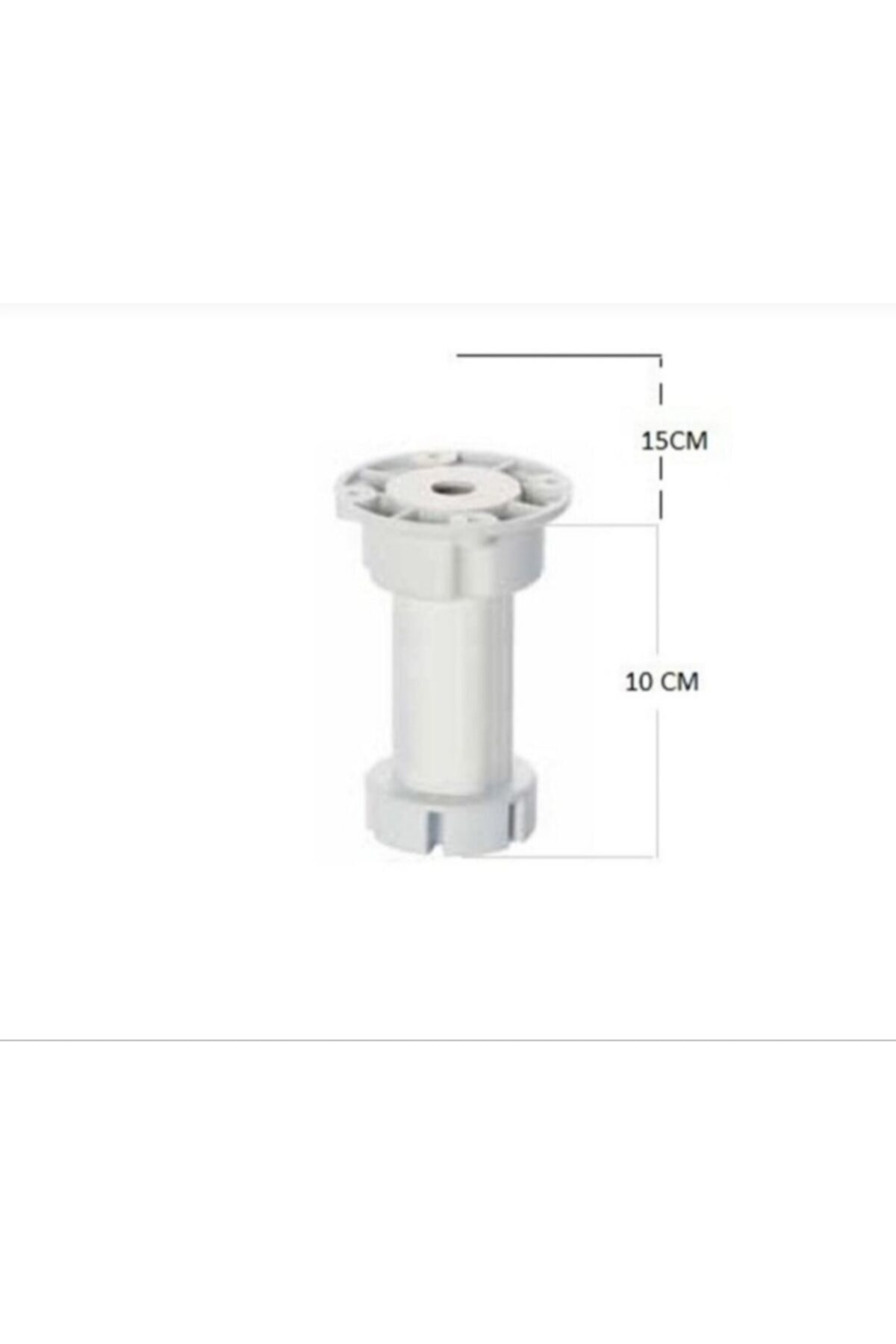 ARON Belsan 10×15 Ayarlanabilir Plastik Mutfak Dolap Baza Mobilya Ayağı Gri 10 Adet