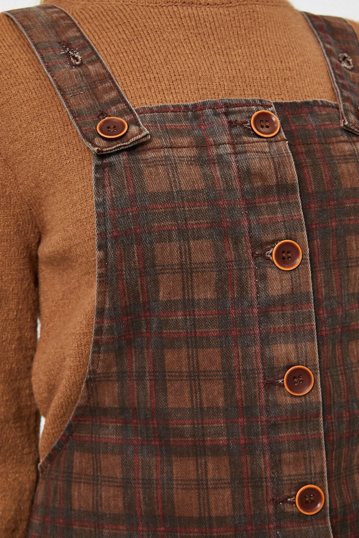 Koton Kleid Braun Gilet Fast ausverkauft YB7831