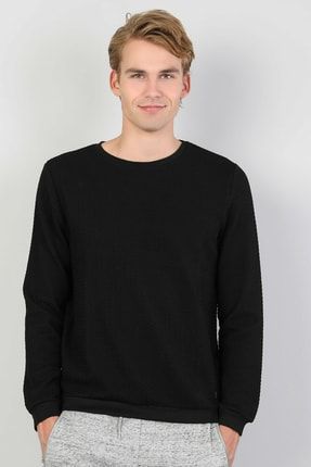 Regular Fit Erkek Siyah Sweatshirt CL1047880