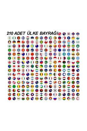 Ülke Bayrakları Duvar Sticker 210 Adet KTDKR14