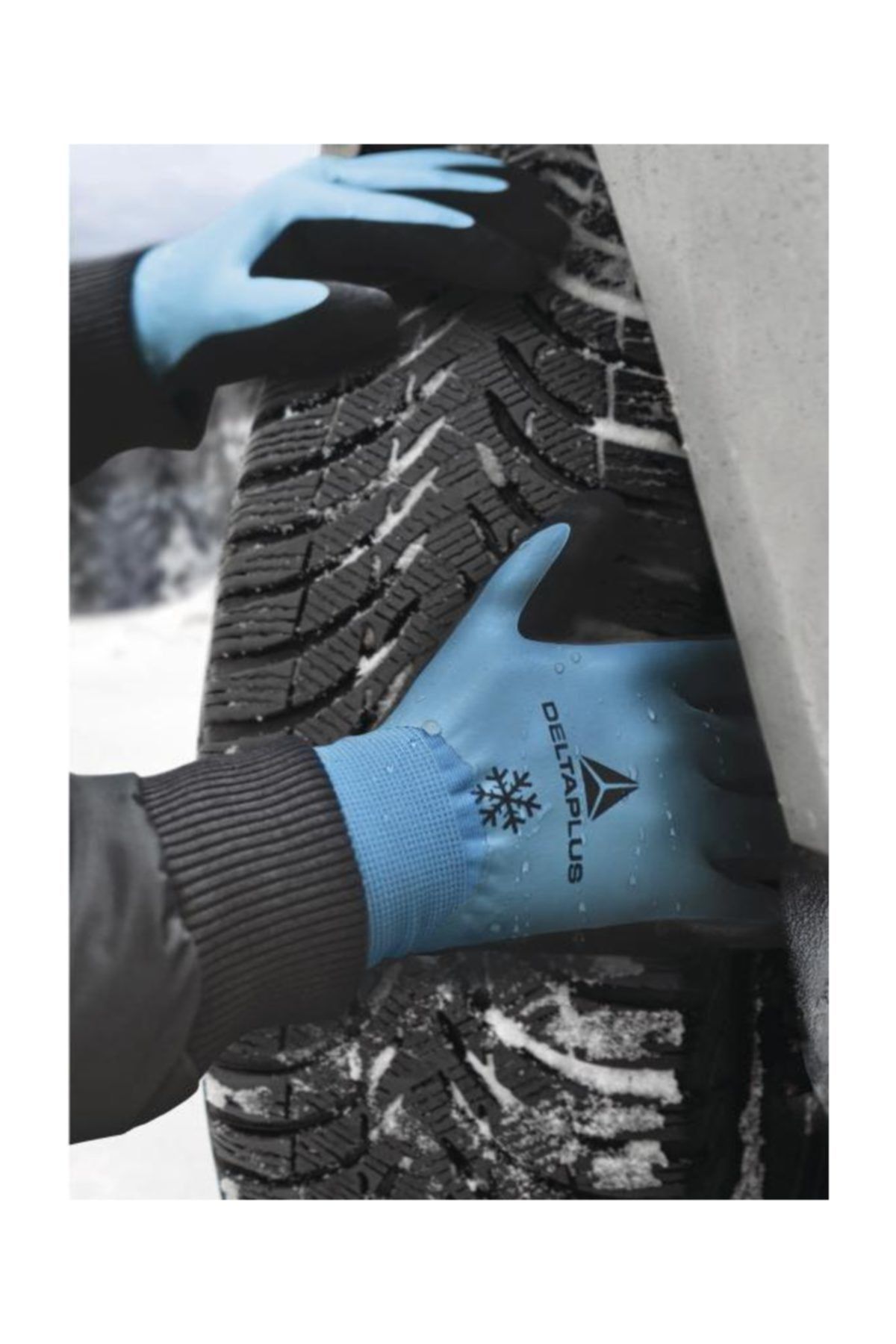 Delta Plus-Thrym Vv736 - 10" Size Acrylic Polyamide Latex Coating, 12 Pairs Work Gloves 6