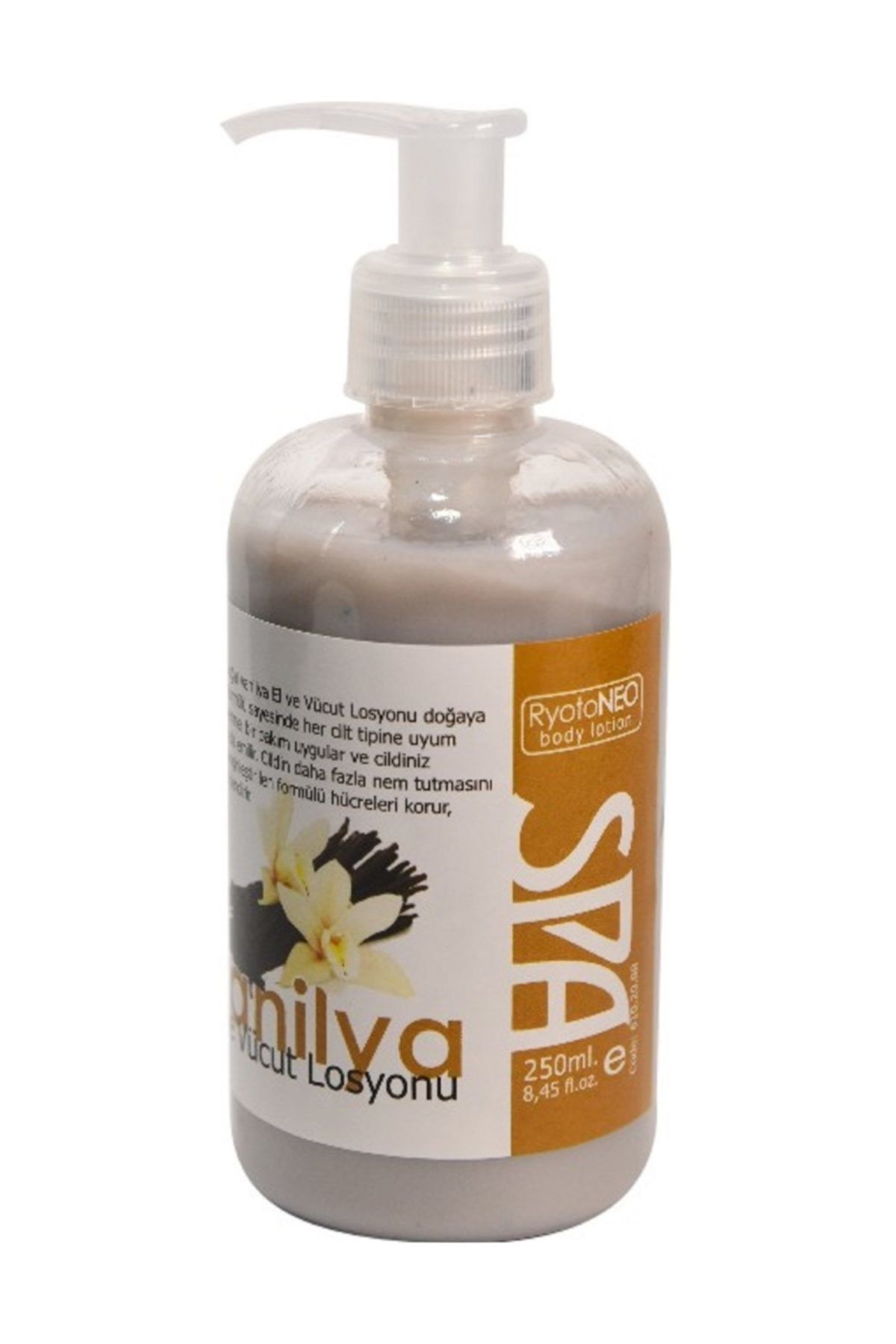 RyotoNEO Vanilya El, Yüz Ve Vücut Losyonu %100 Doğal 250 Ml. / RyotoNEO Vanilla Hand, Face and Body Lotion 100% Natural 250 Ml.