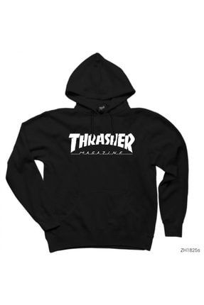 Trasher Magazine Classic Siyah Kapşonlu Sweatshirt / Hoodie ZH1825s