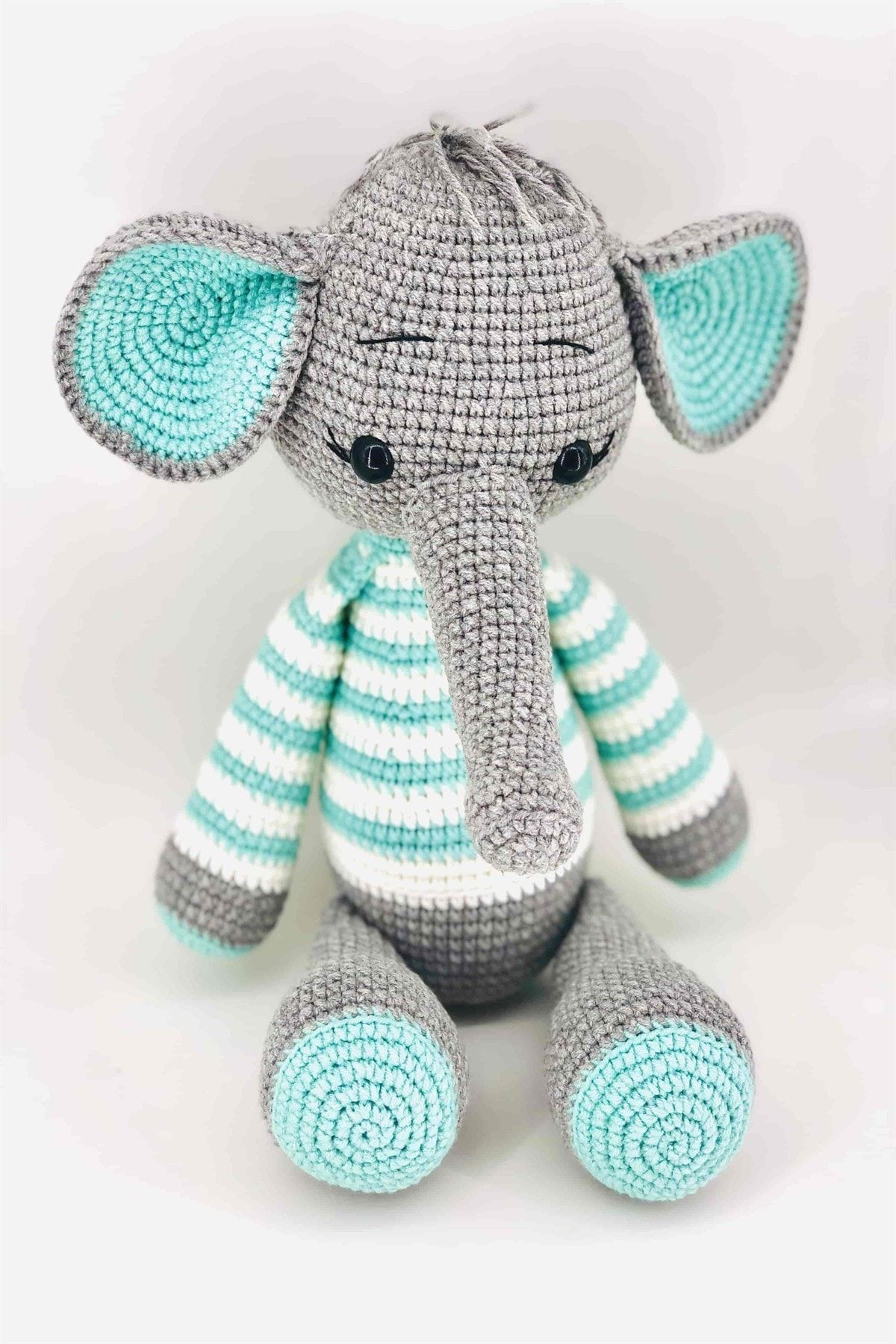 aysun yildiz konbul amigurumi organik orgu oyuncak uyku arkadasi fil su yesili fiyati yorumlari trendyol