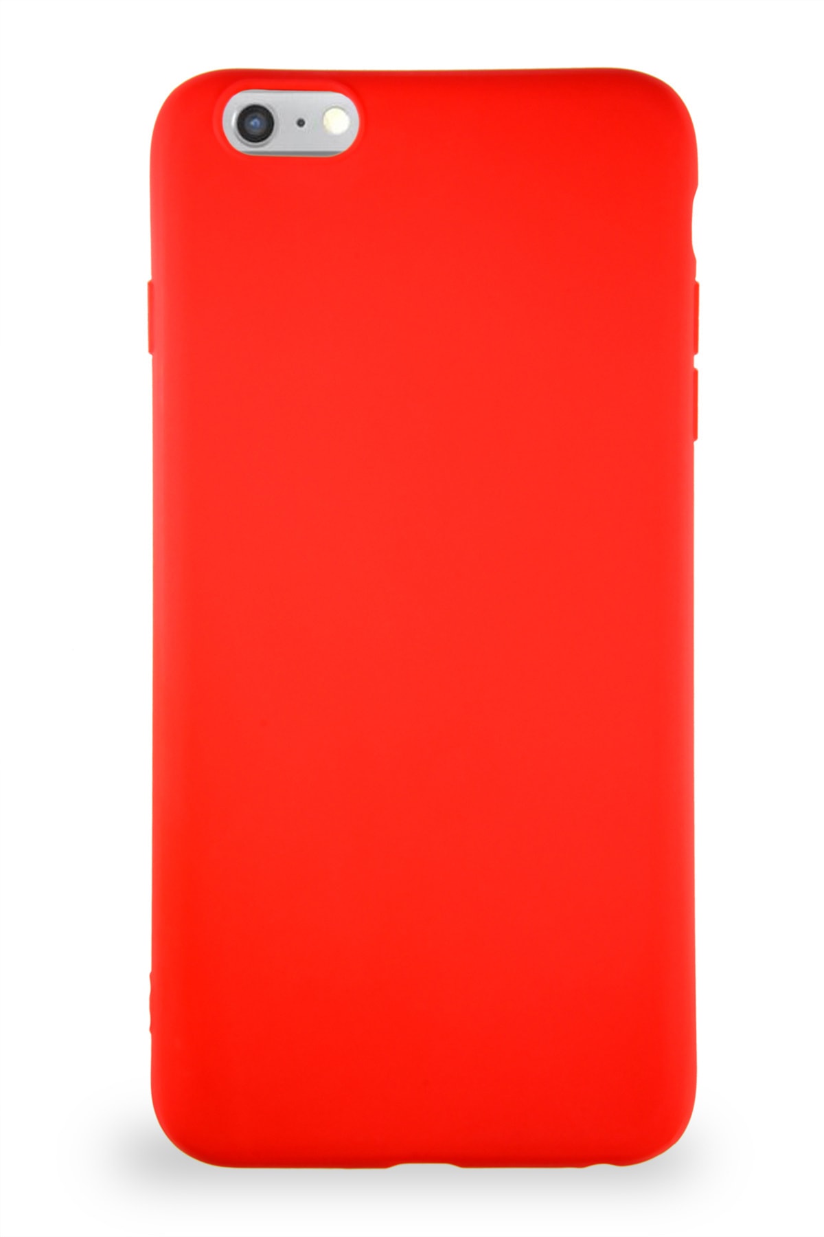 Apple iPhone 6 Plus Soft Premier Renkli Silikon Kapak - Kırmızı