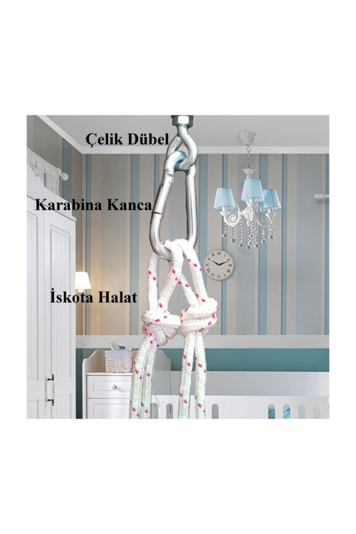Altev Ahşap Düz Renk Bebek Çocuk Bahçe Salıncağı Hamak Tavan Salıncağı Ev Salıncağı fotoğrafı 3 (önizleme)