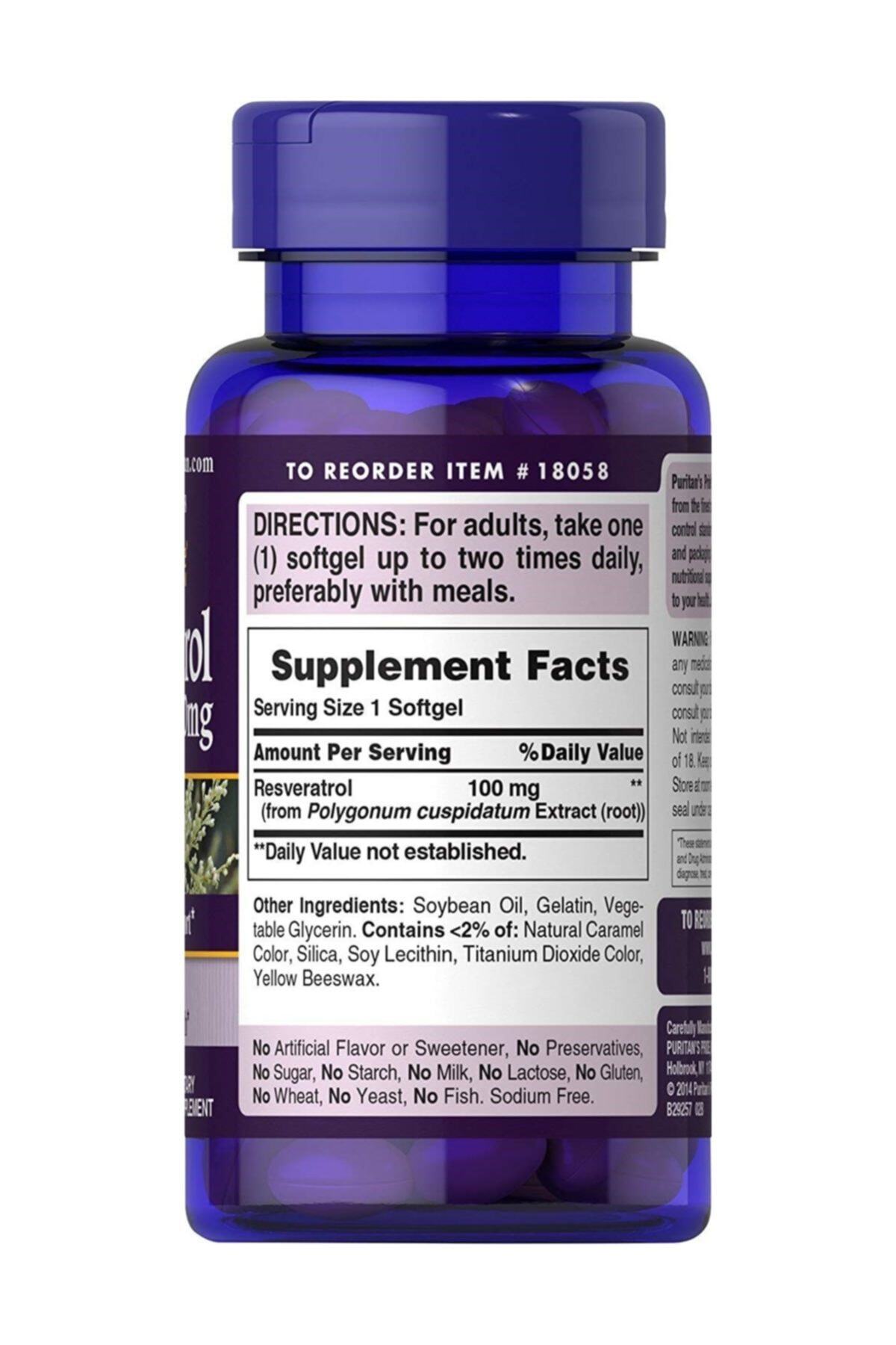 Puritan’s Pride Resveratrol 120 Capsules