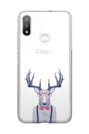 Casper Via A3 Plus Kılıf Silikon Desenli Resimli Lüx Kapak Elegant Deer KL Design-84334