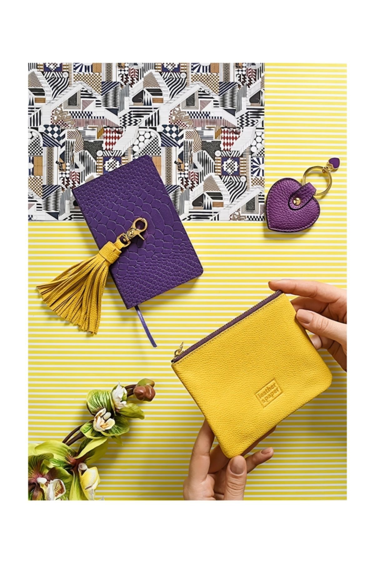 کیف پول مردانه زرد Leather Paper | LP1516 اورجینال - تصویر 3