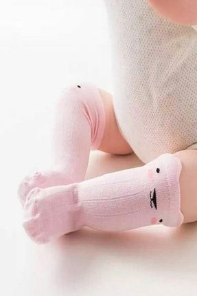 Sevimli Suratlı Kız Bebek Diz Altı Çorap G1001101