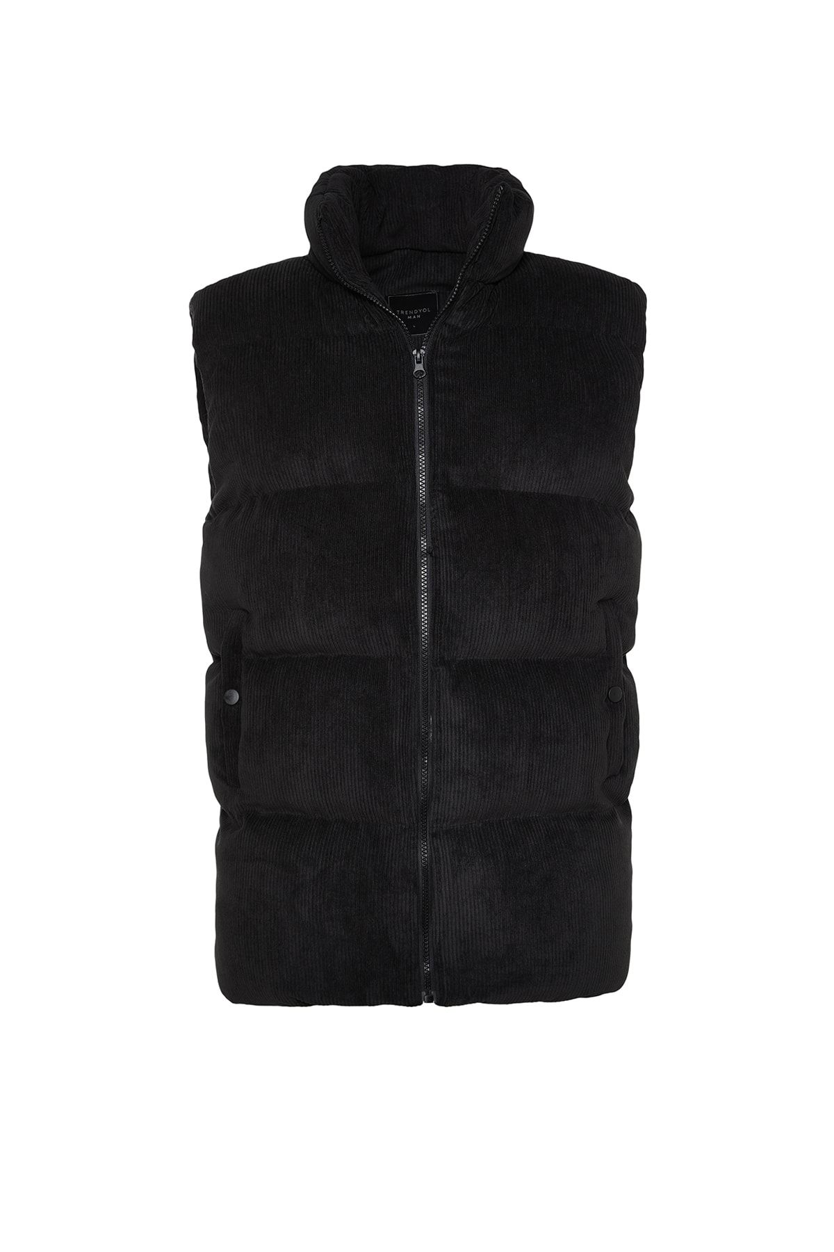 Trendyol Collection-Winter Black Velvet Vest - Men's Regular Fit TMNAW23YE00013 8