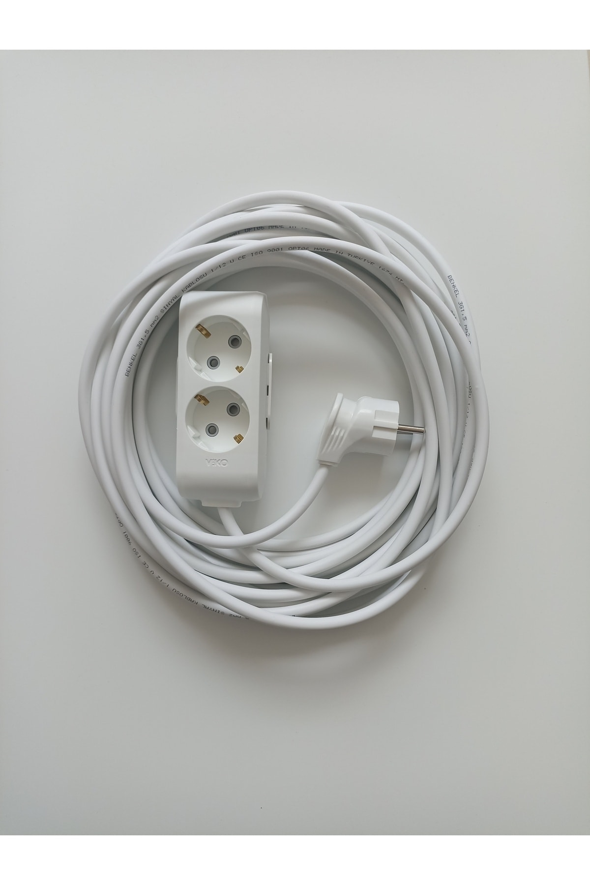 Viko Uzatma Viko 2'li 9 Metre Topraklı Çocuk Korumalı Çoklu Grup Priz L Fiş