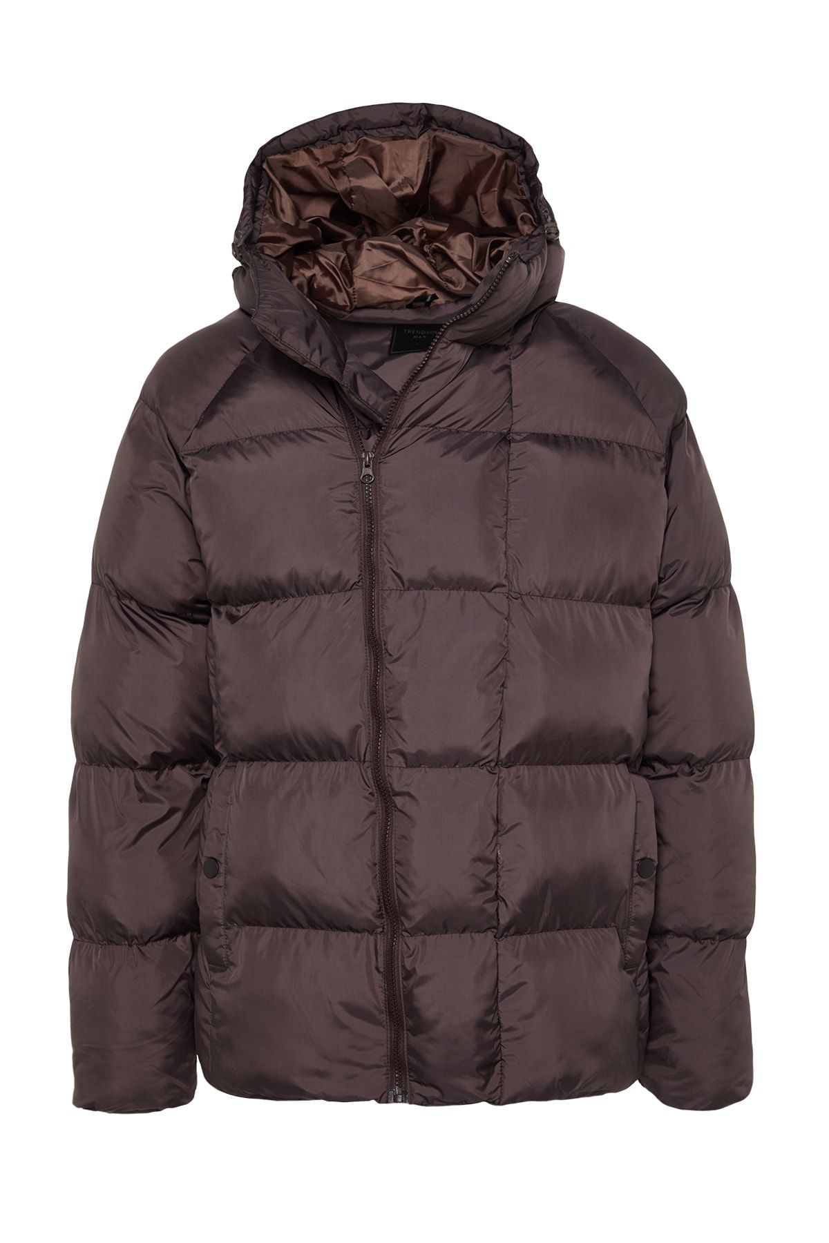 Trendyol Collection-Übergroße braune Pufferjacke – wasser- und windbeständig TMNAW23MO00086 6