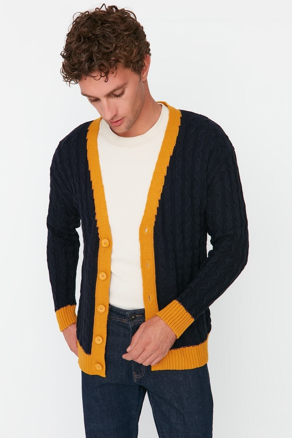 Dark yellow top cardigan