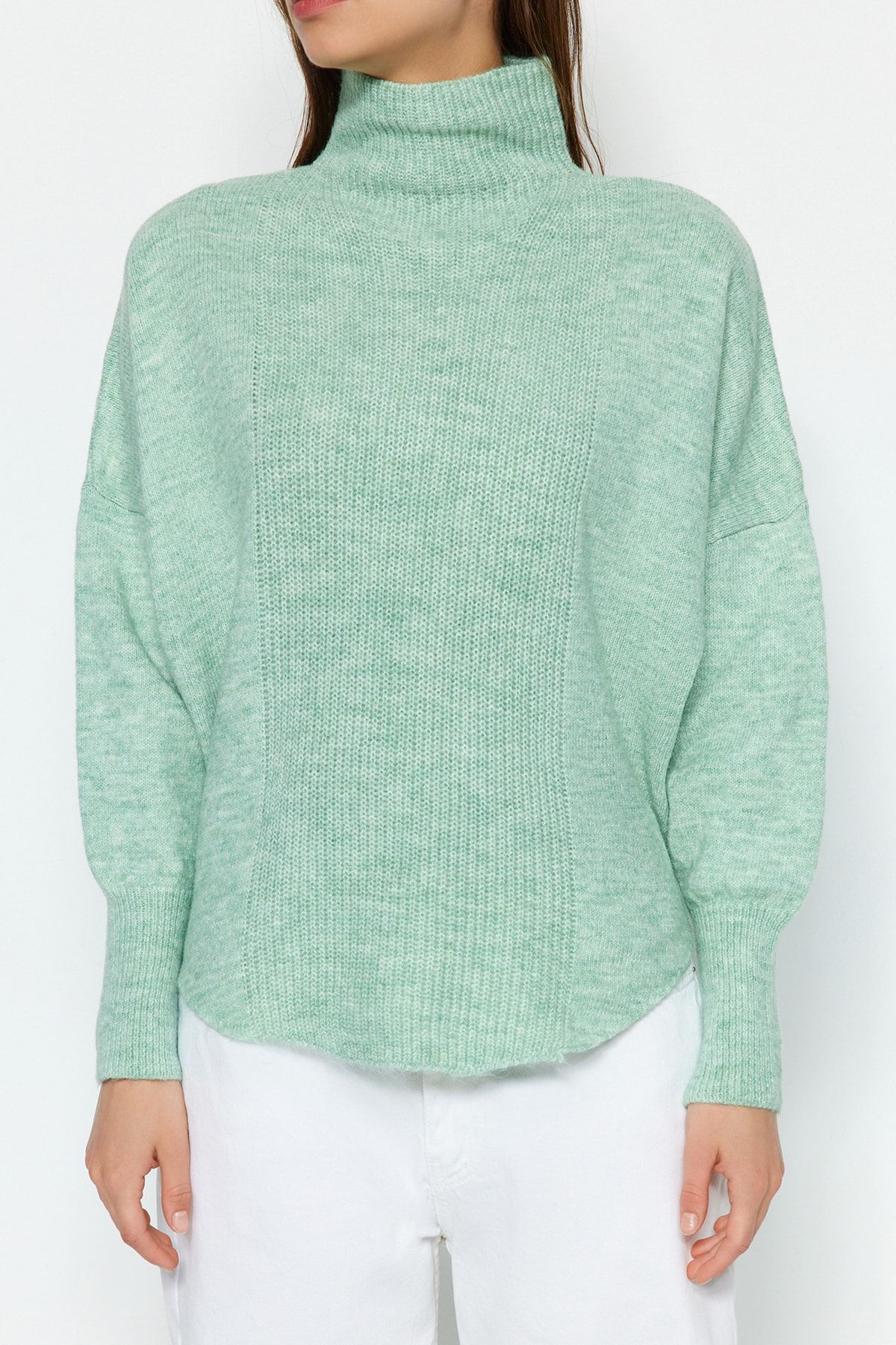 Trendyol Collection Pullover Grün Oversized FN7587