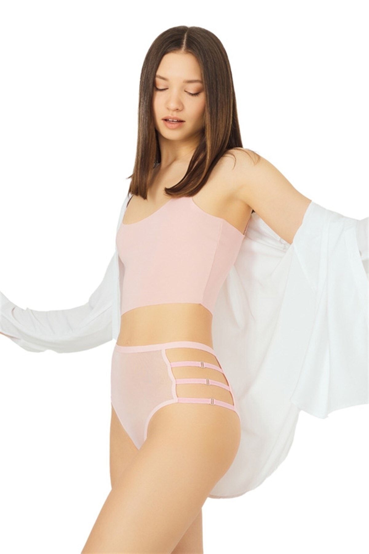 Cottonhill Basic Cotton Adjustable Waist Women's Thong Panties 7 Pack -  Trendyol