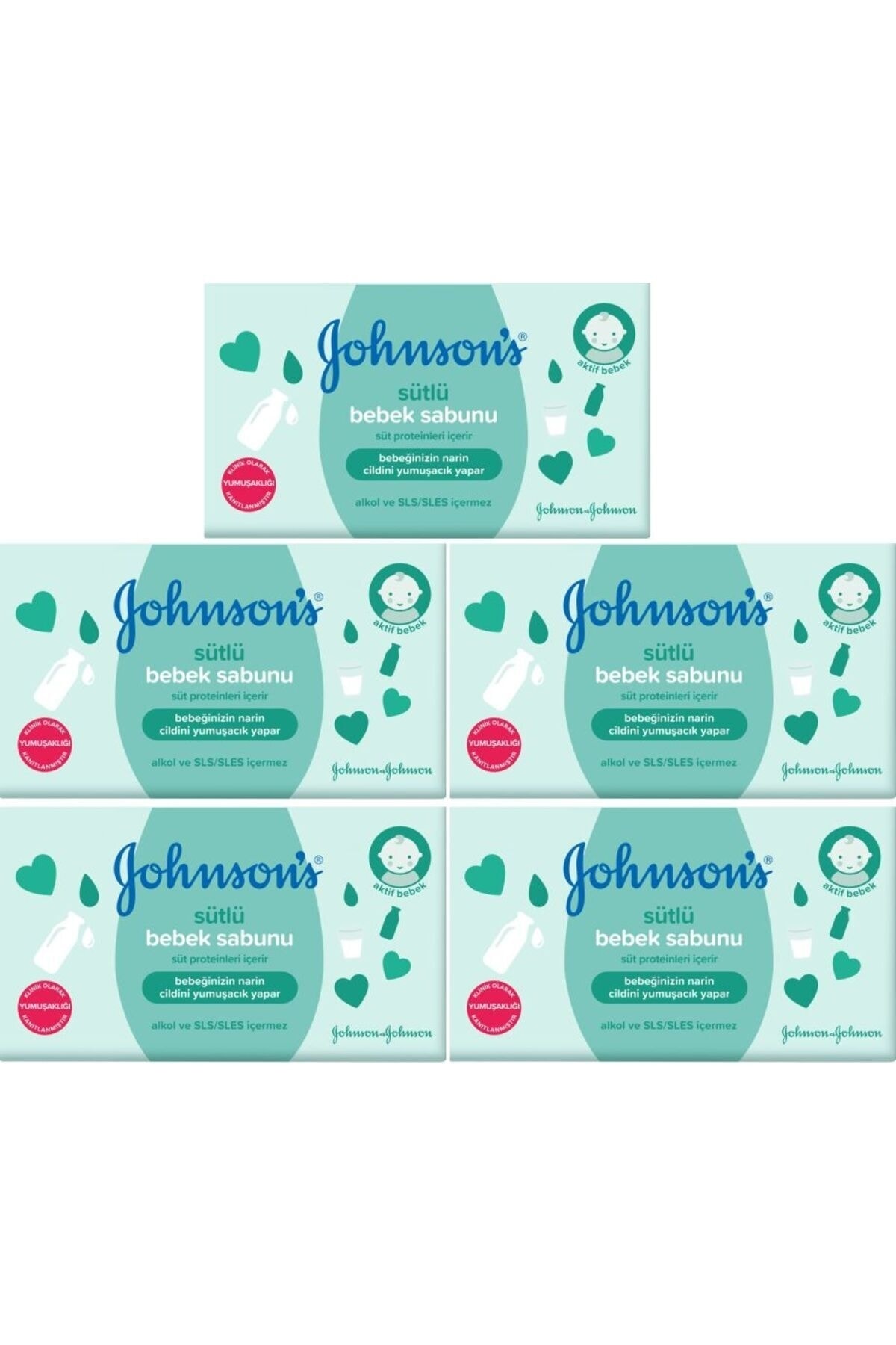 Johnson's Baby Milk Baby Soap 90 gr * 5 PCS