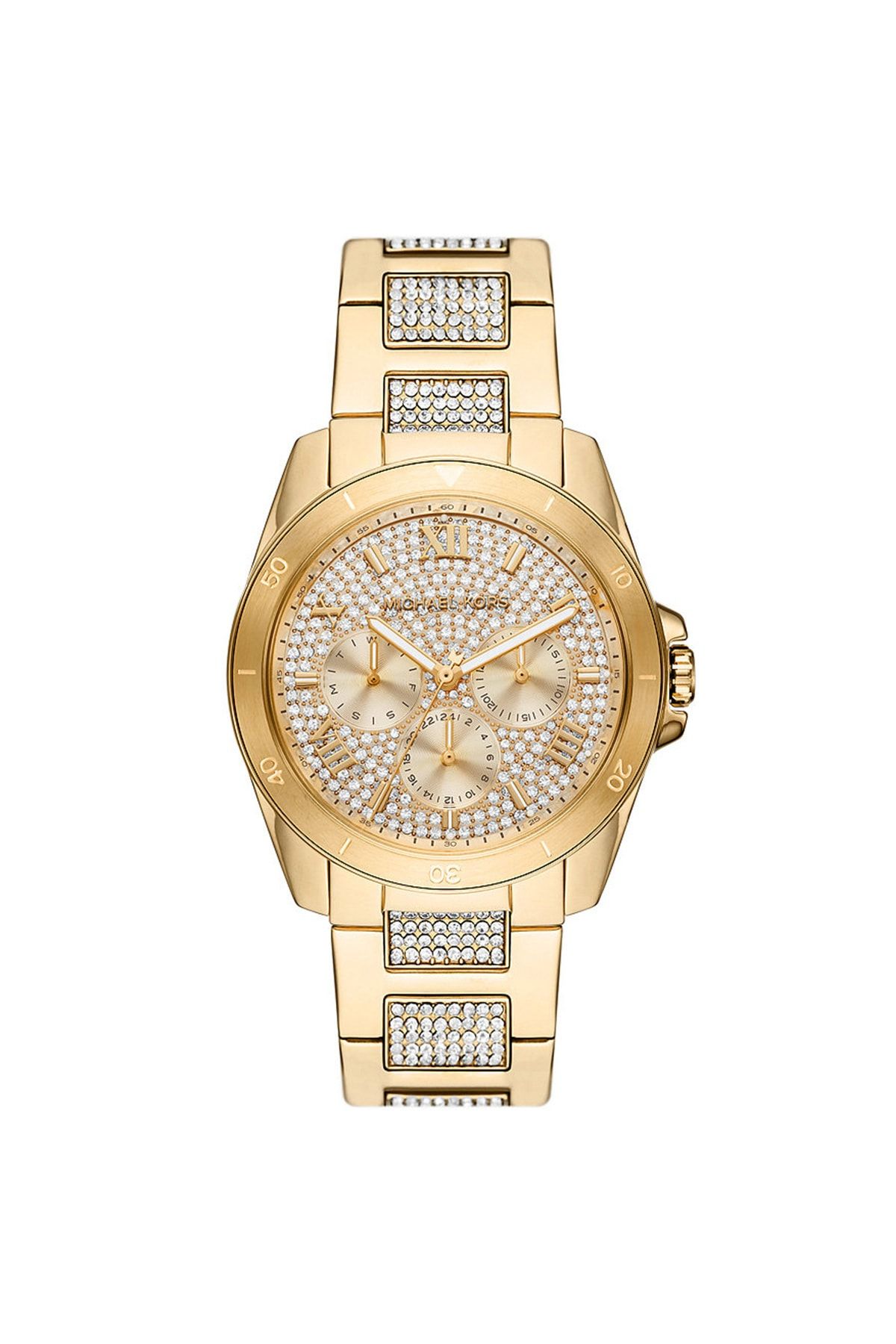 Gold and white michael kors watch deals