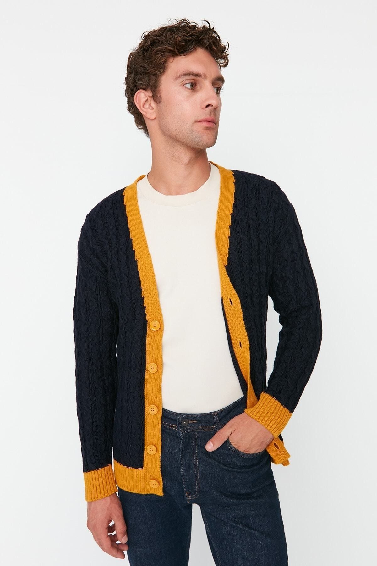 Dark mustard new arrivals cardigan