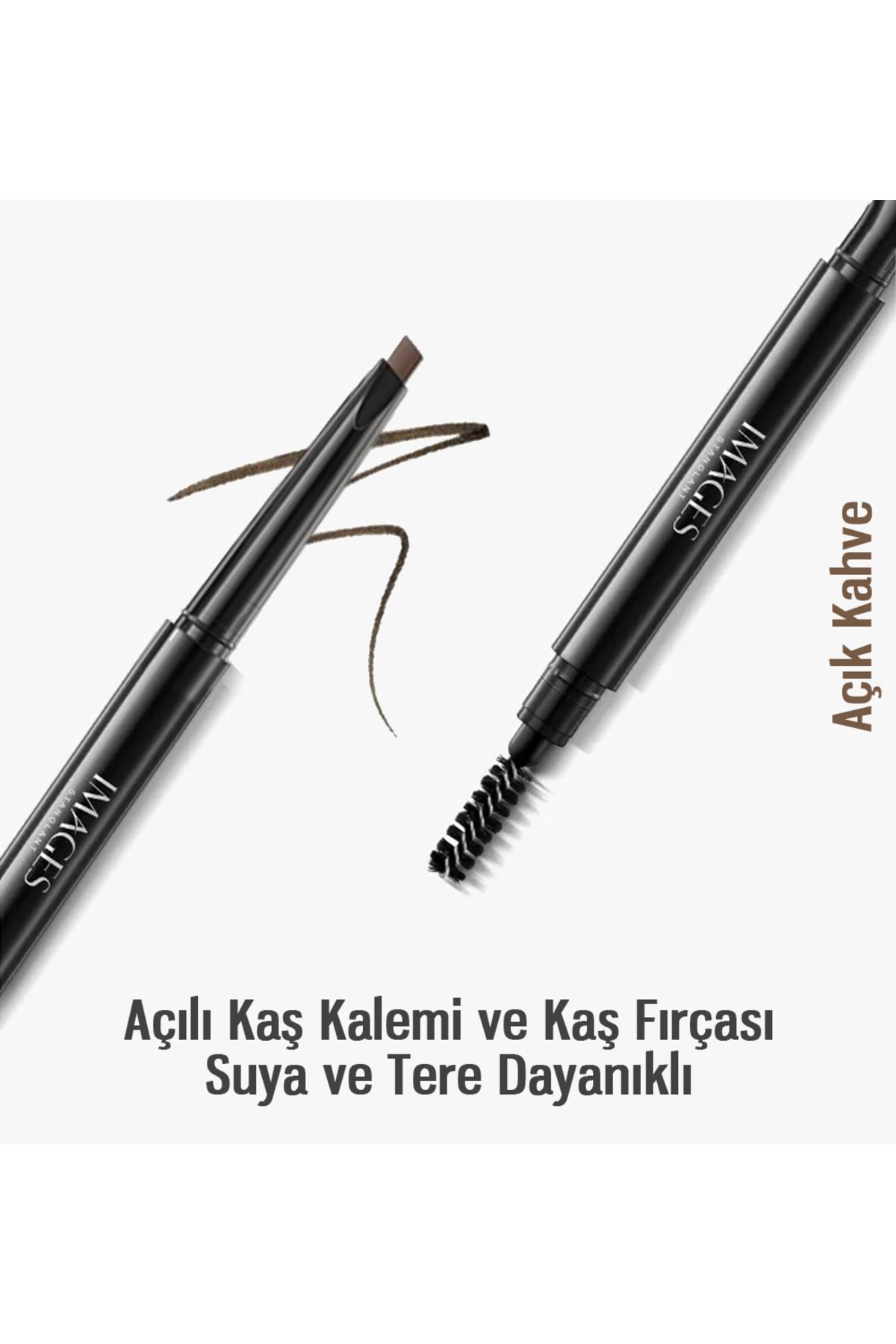ZOZU-Light Brown Eyebrow Series - 0.4Gr Images, Two Prong Angled Pen and Brush 2