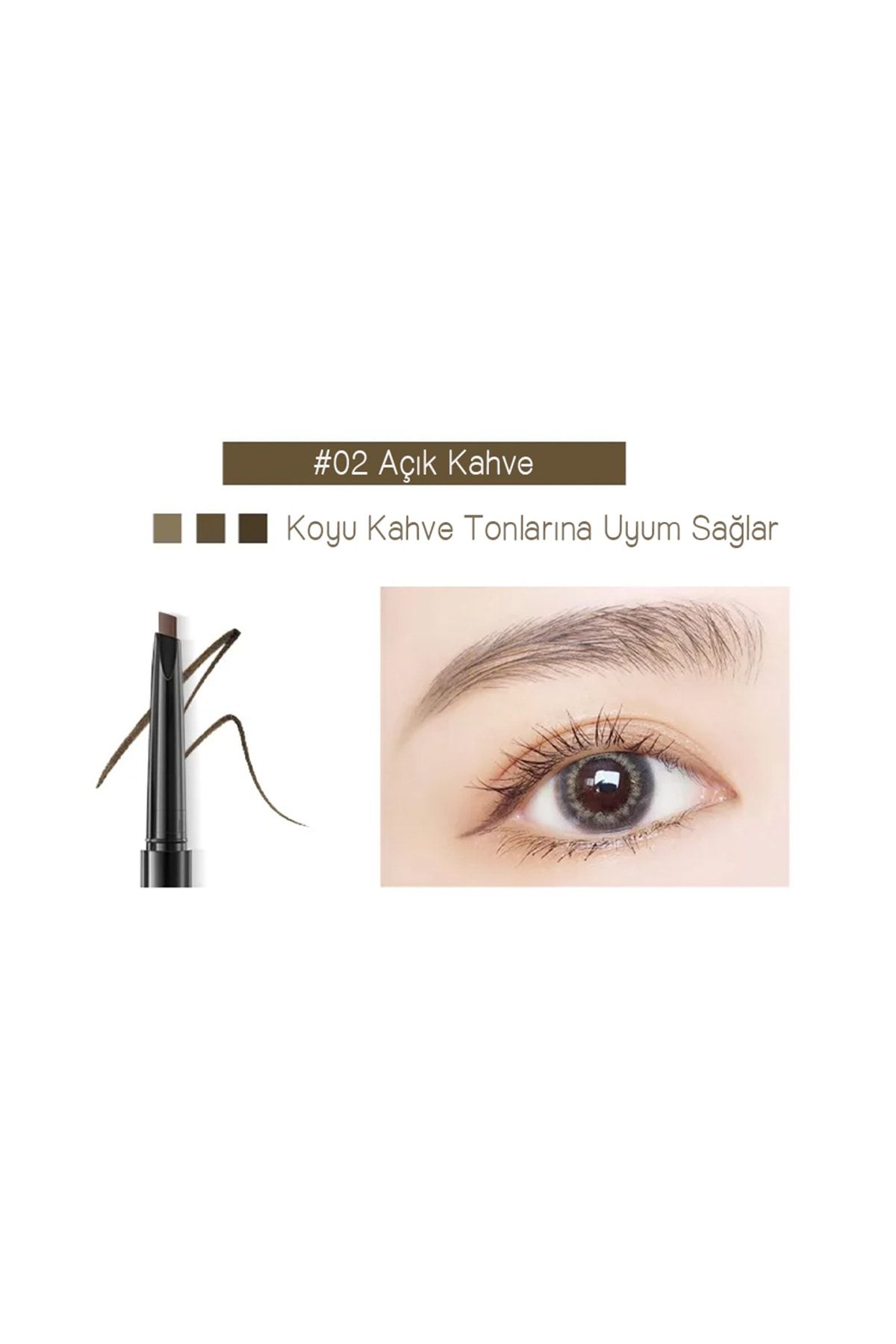 ZOZU-Light Brown Eyebrow Series - 0.4Gr Images, Two Prong Angled Pen and Brush 3