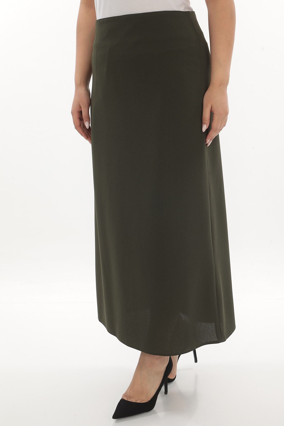 Plus size khaki skirt in summer online