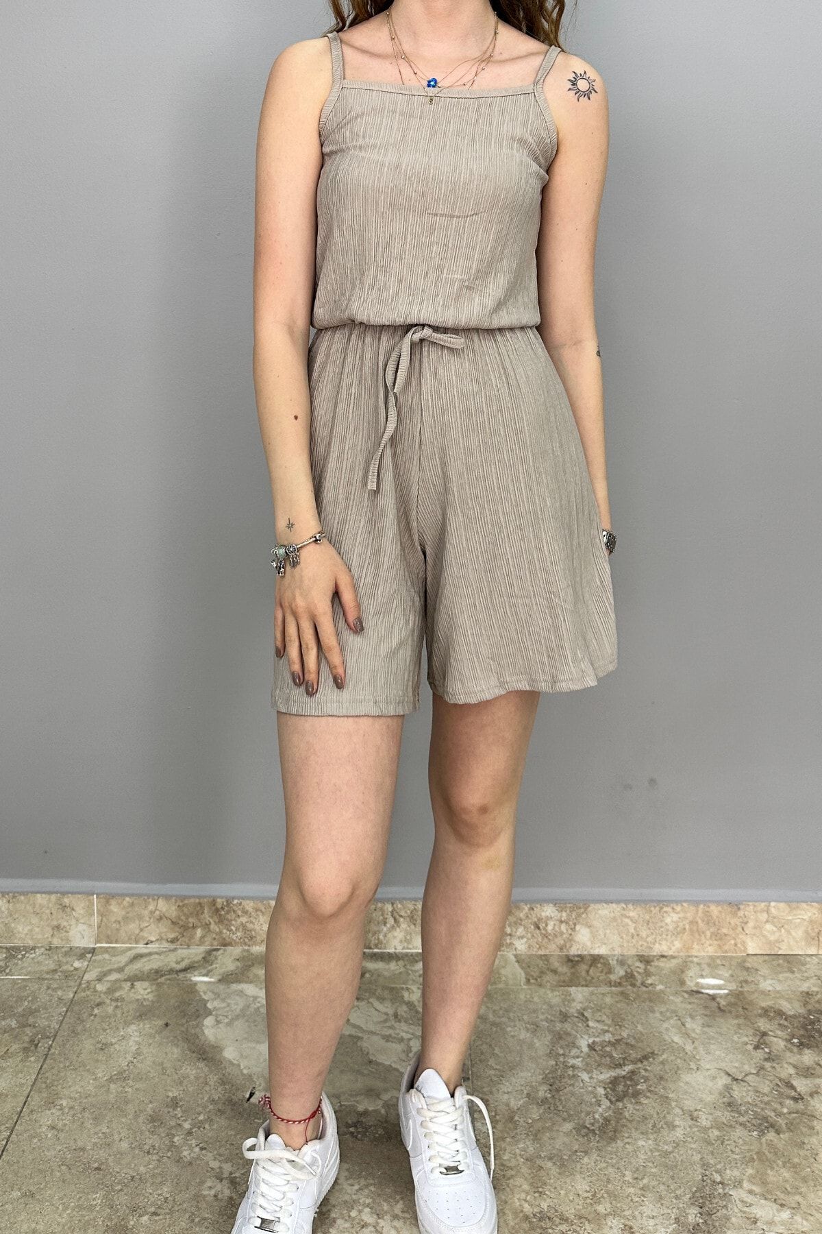 Tam Moda Jumpsuit with Shorts Thin Straps