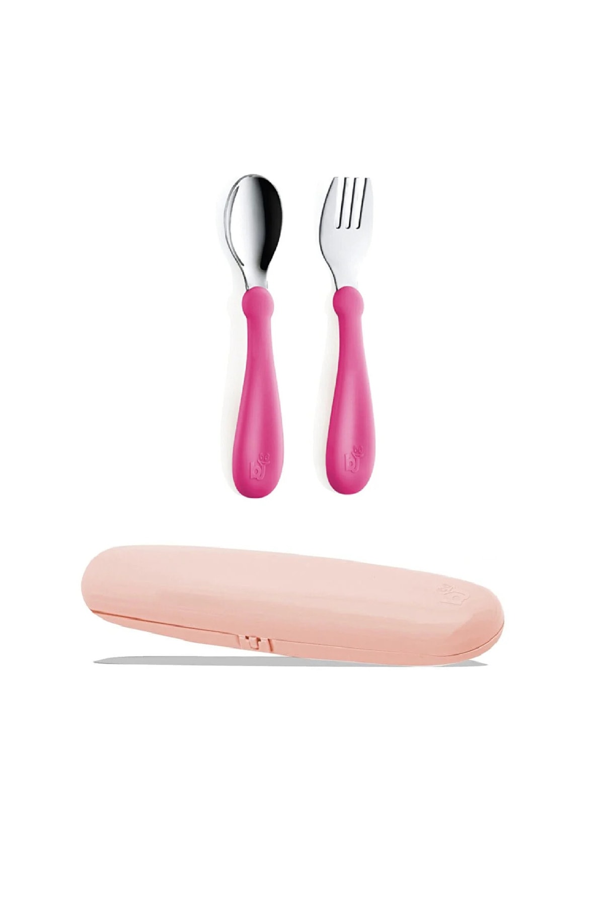 Babyjem Çatal Kaşık Saklama Kabı Gül Kurusu Paslanmaz Çelik Çatal Kaşık Seti fotoğrafı 2 (önizleme)