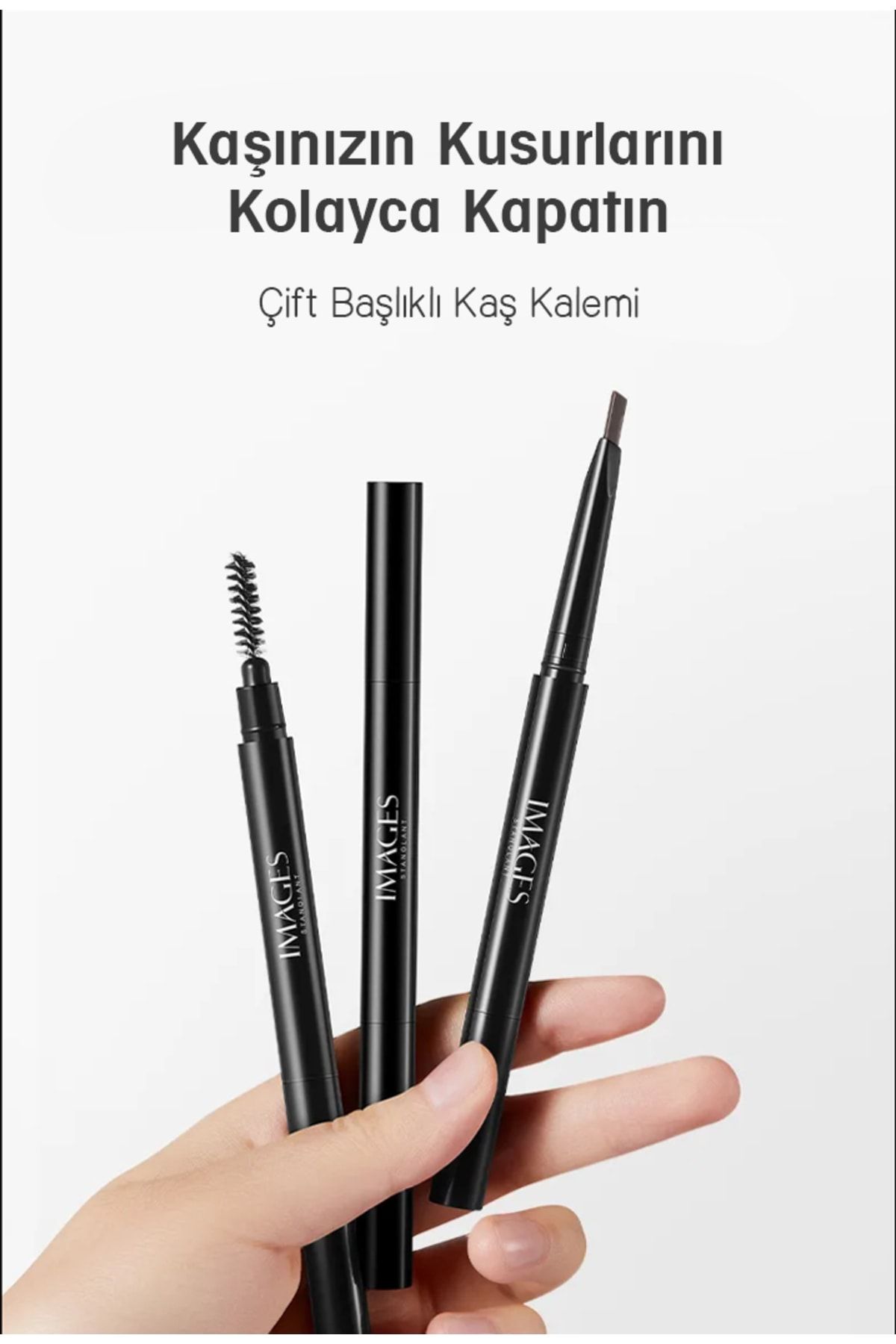 ZOZU-Light Brown Eyebrow Series - 0.4Gr Images, Two Prong Angled Pen and Brush 5