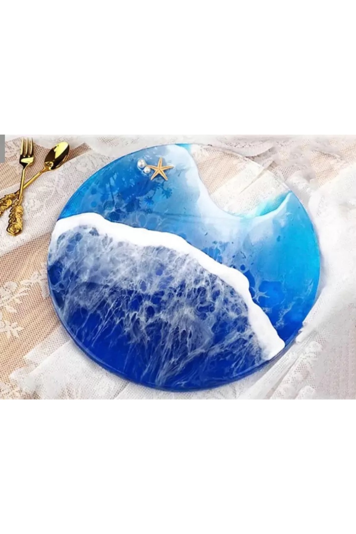 adarya Yuvarlak Epoksi Tepsi Silikon Kalıp 18cm