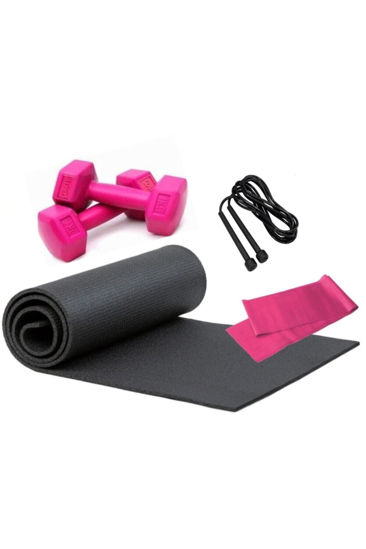 REDZEUS Pilates Minder Ve Mat Yoga Minderi Kamp Minderi Atlama Ipi Dambıl Lastik