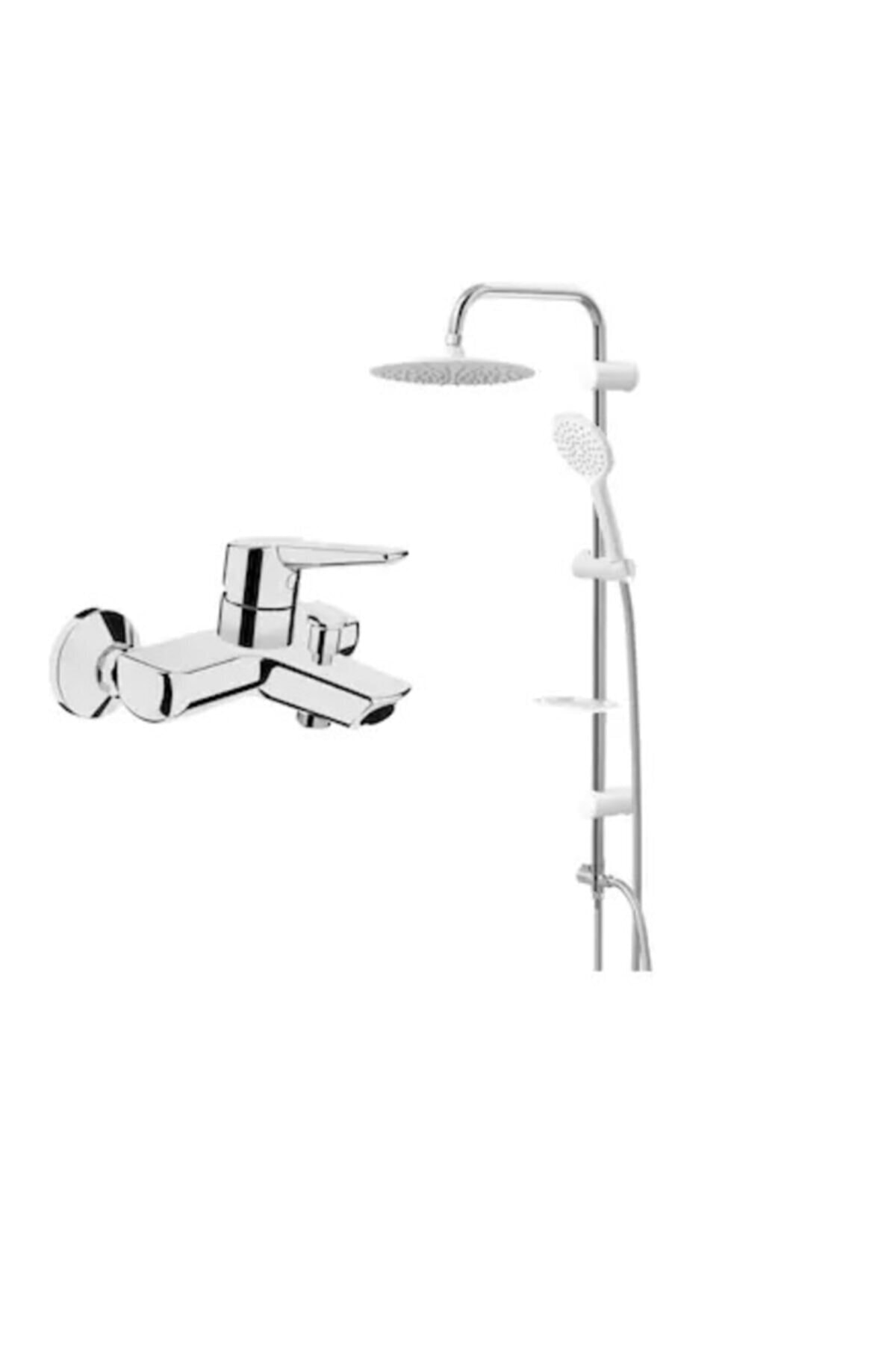 Artema Solid S Krom Banyo Batarya,valtemo Beyaz Tepe Duş Takımı