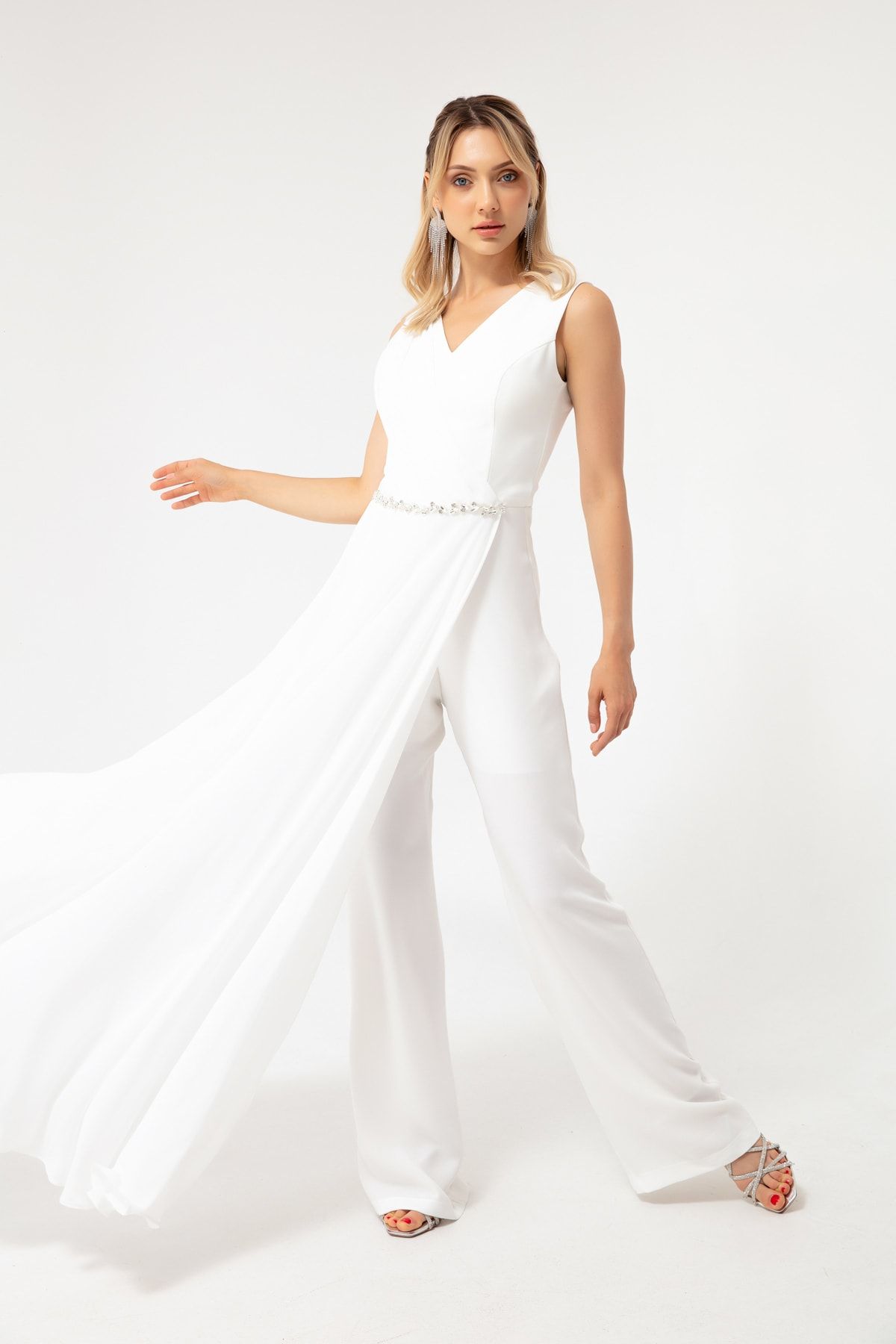 Women's chiffon sale jumpsuit