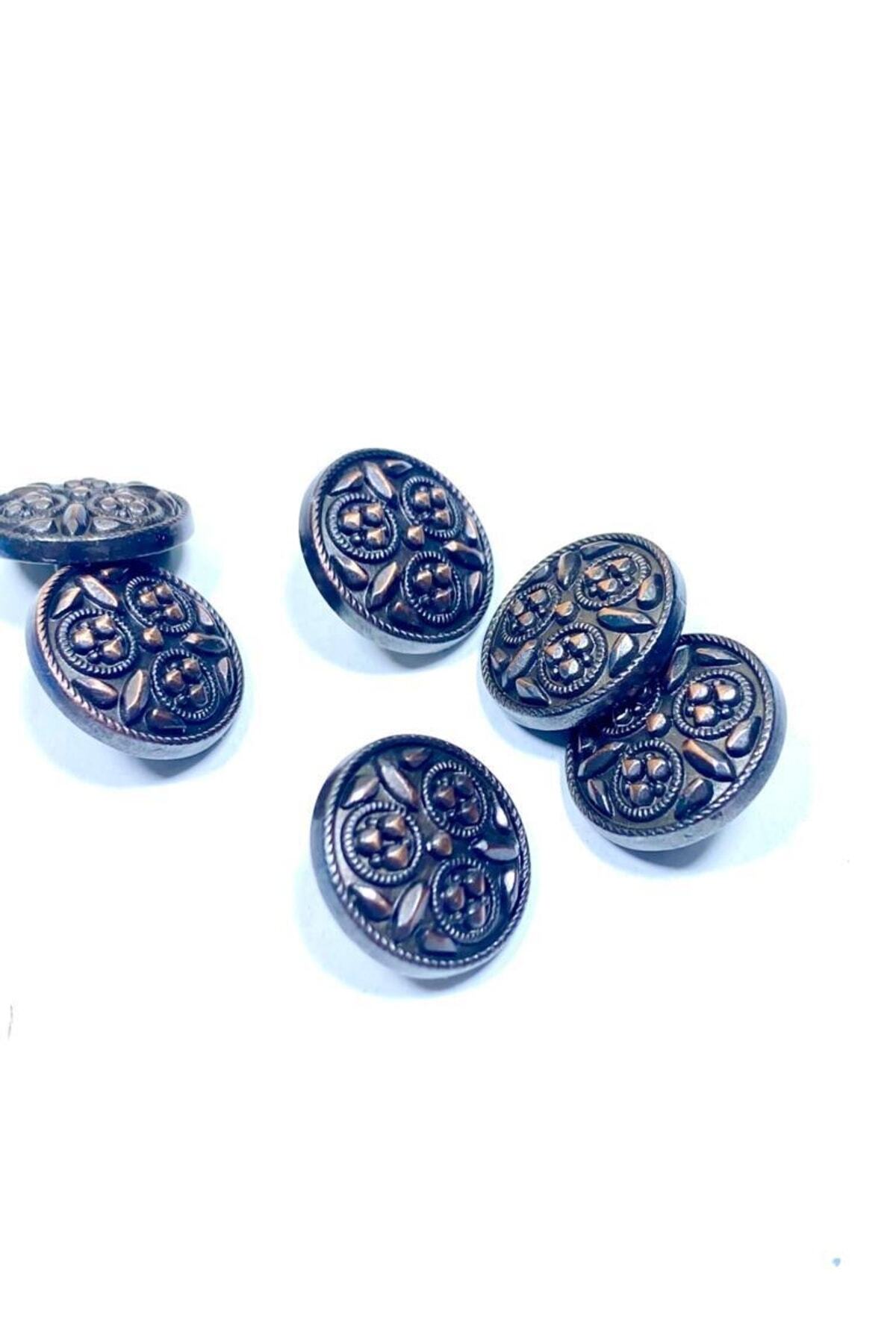 Cardigan Vest Button / Metal Button / Antique Copper / 1.8 Cm / Set of 6/m