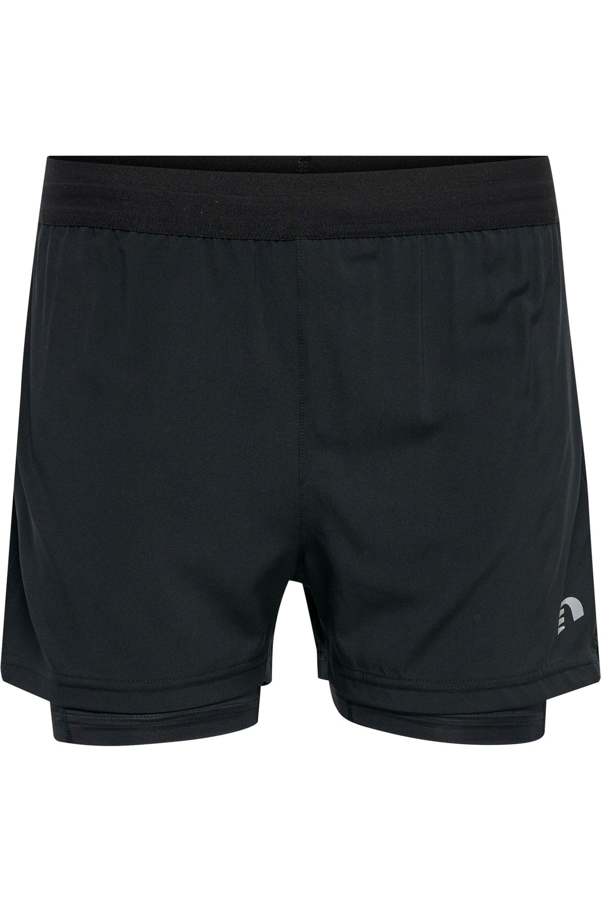 NEWLINE Damen 2-Lagen Sport Shorts - schwarz