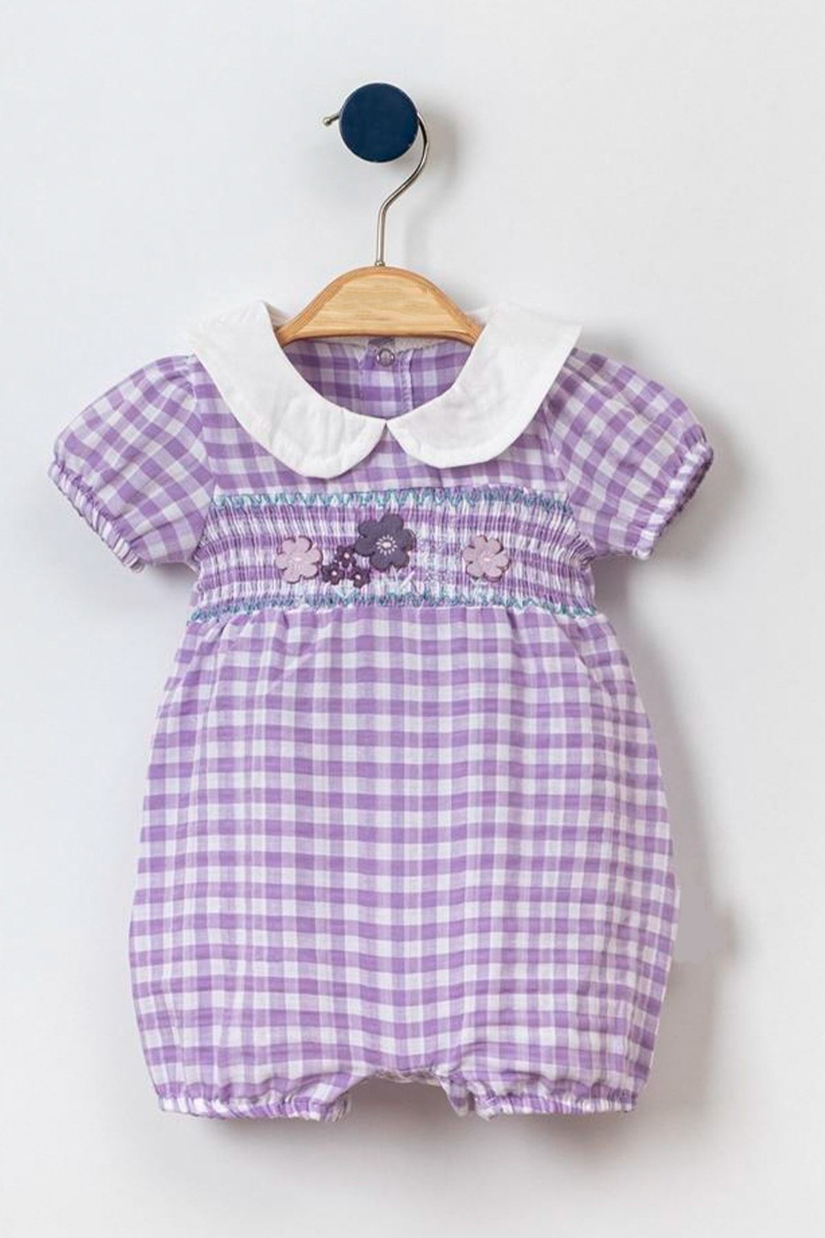 Purple best sale gingham jumpsuit