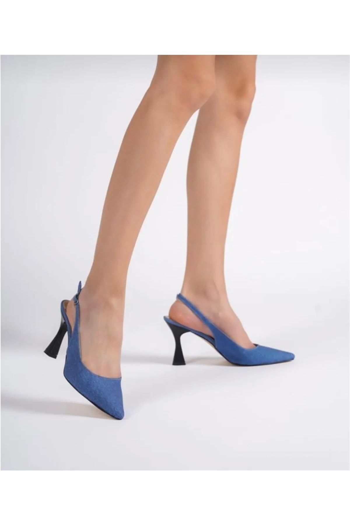 Denim slingback sale shoes