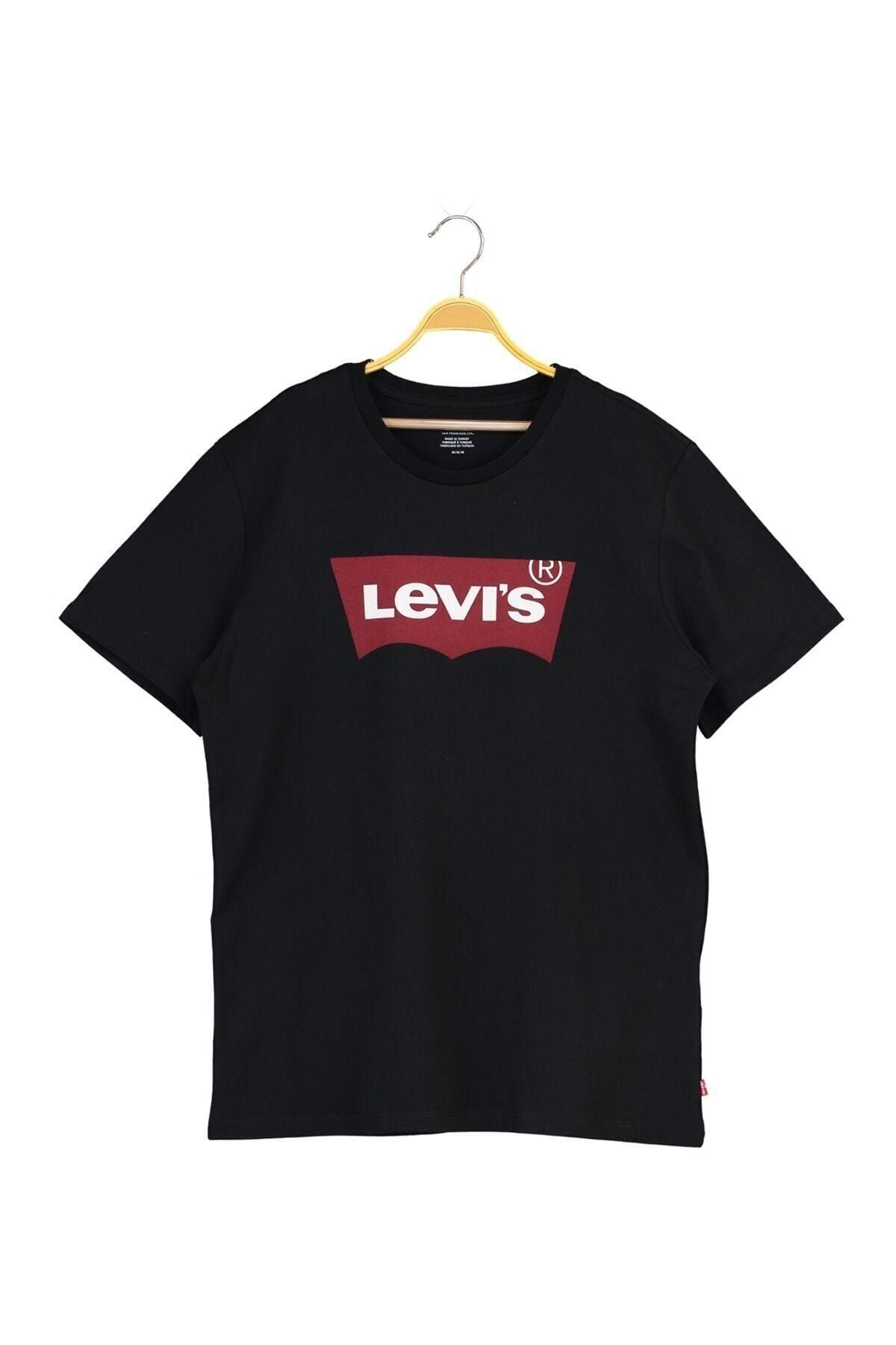 Levi's ست گرافیک یقه تی شرت مردانه گرافیکی مشکی