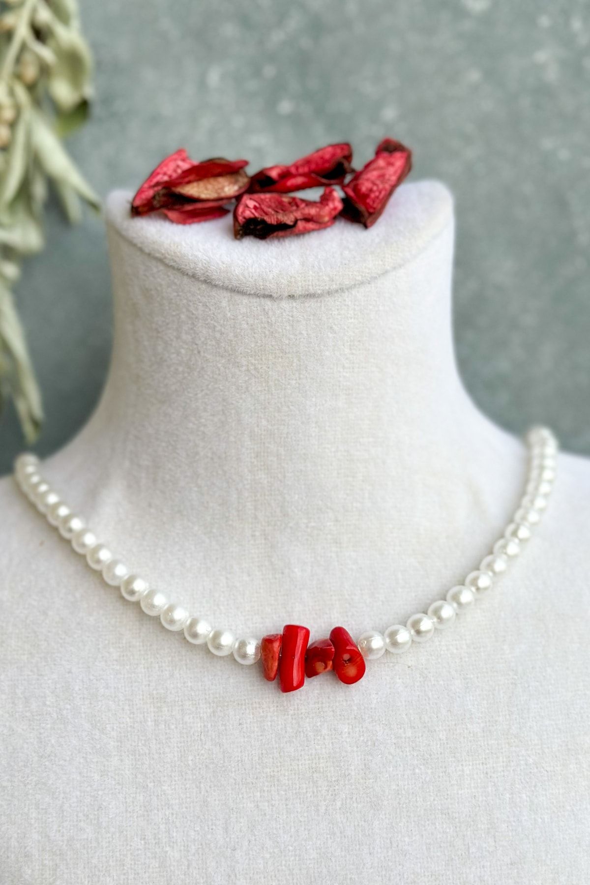 Pearl stone necklace hotsell